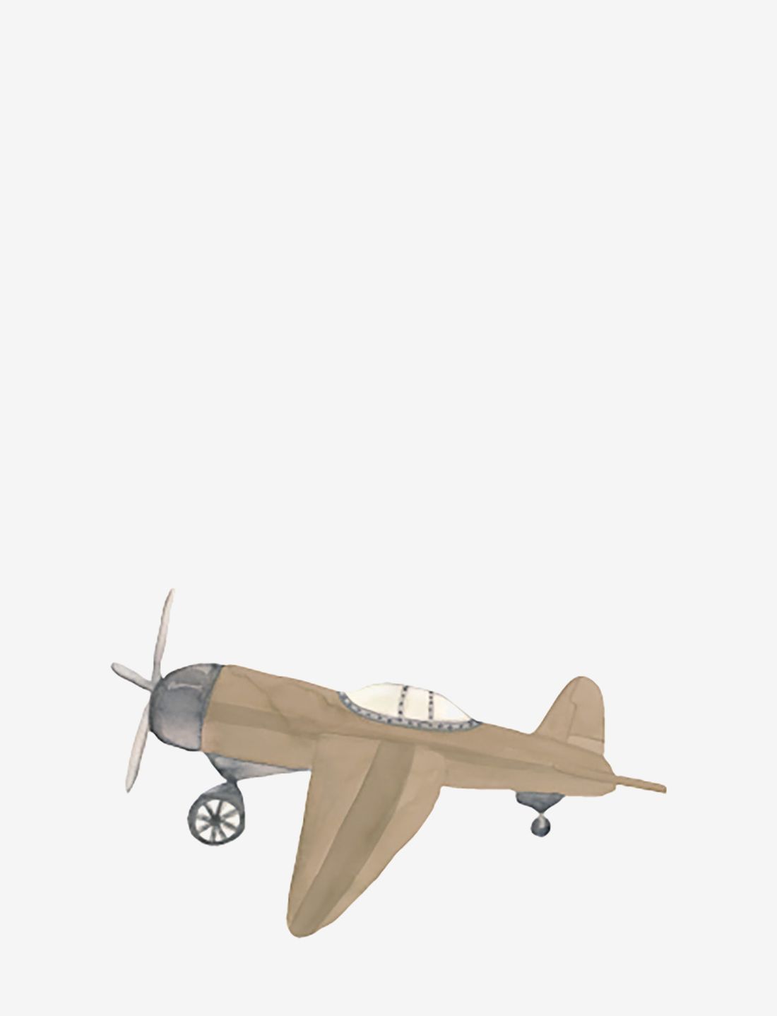 That's Mine - Wall Sticker - Retro airplane brown - sõidukid - multiple - 0