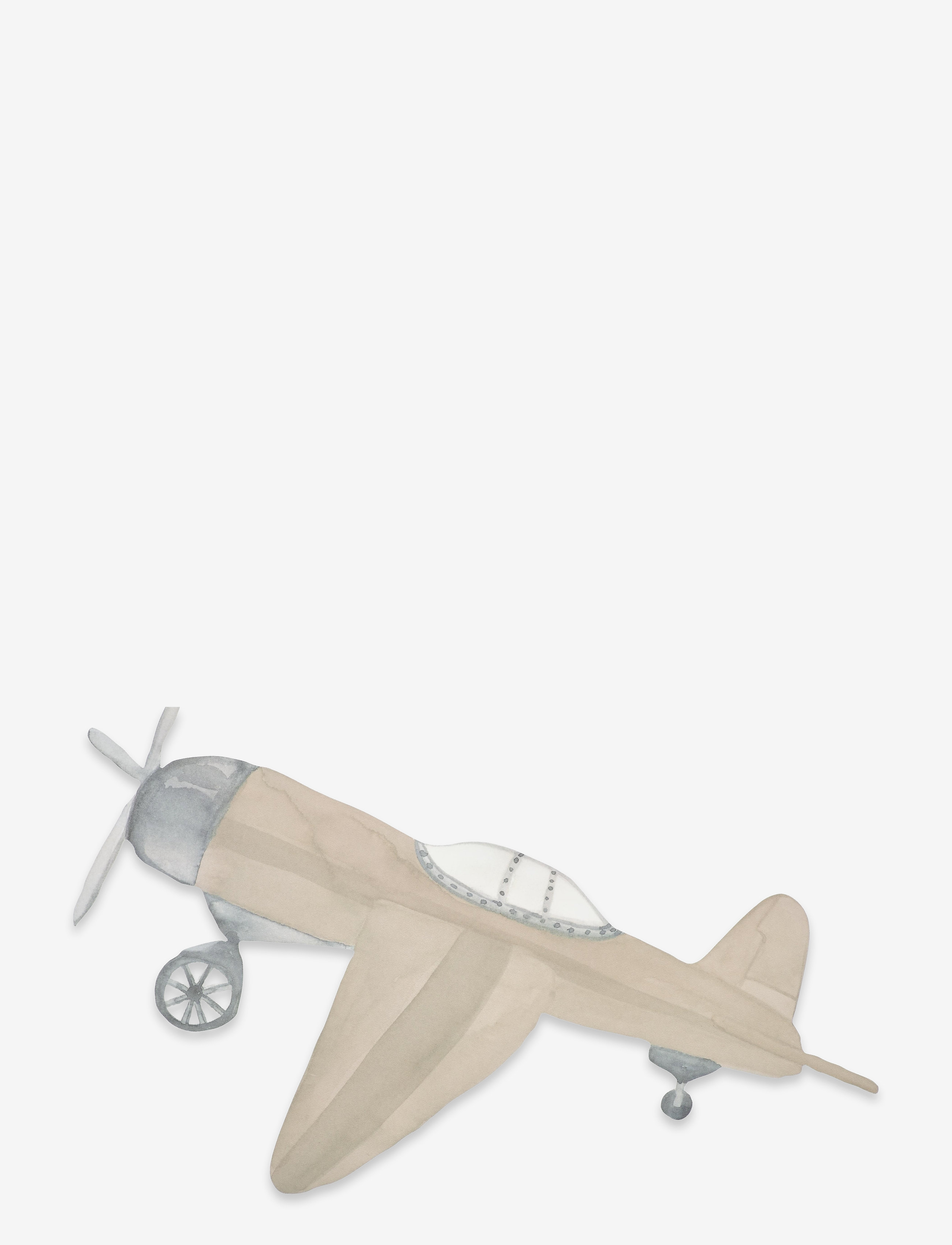 That's Mine Wall Sticker - Retro airplane brown - 4 for 3 - MULTIPLE / beige