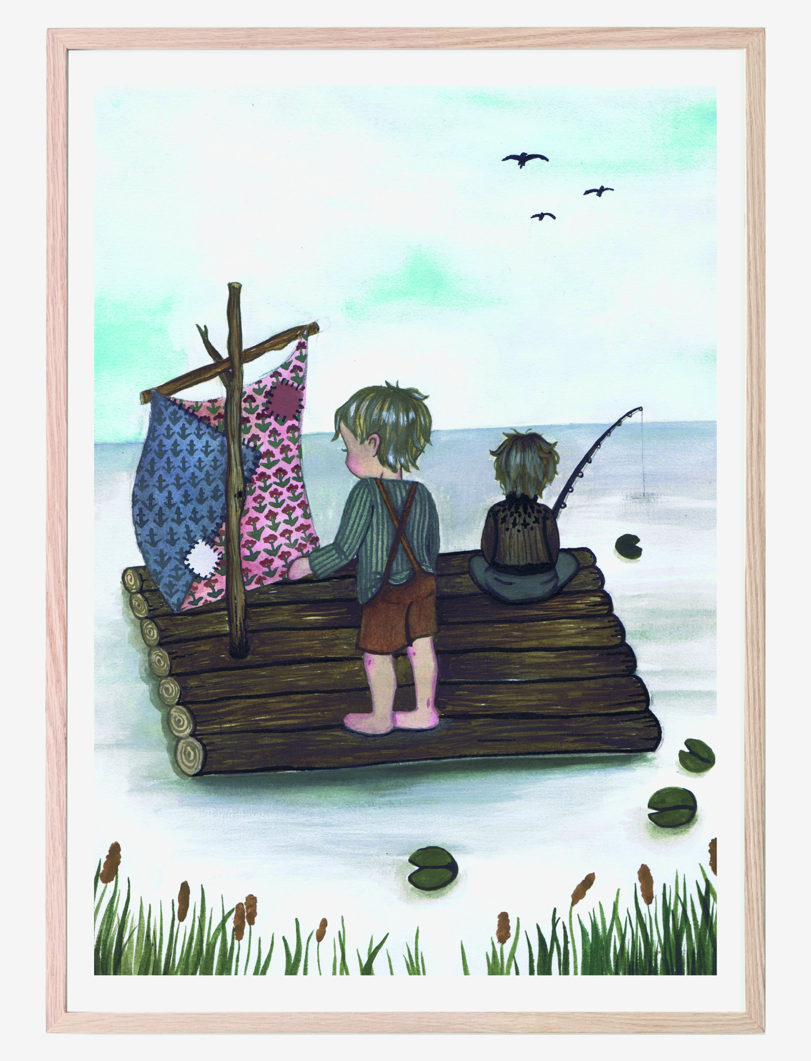 That's Mine Poster Raft Fishing 50X70, 50X70 cm, Posters & Frames, Mehrfarbig/gemustert - Posters, Kinder