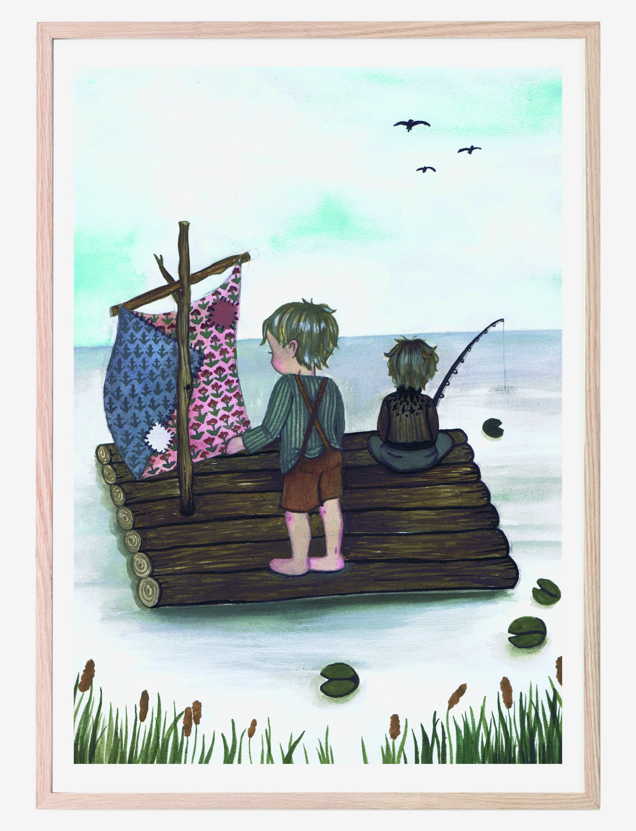 That's Mine - Poster Raft fishing 50x70 - friendship - multicolor - 0