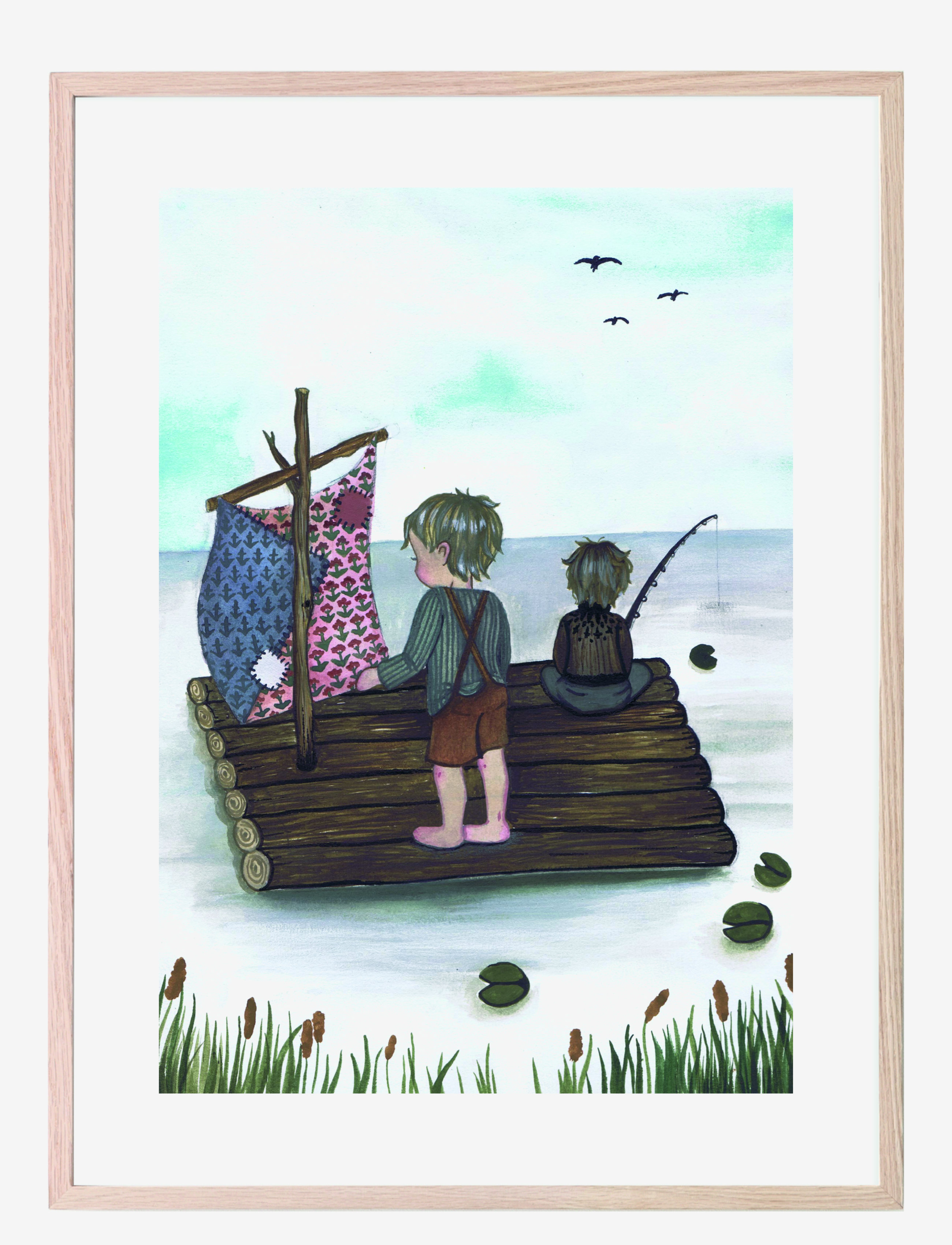 That's Mine Poster Raft Fishing 30X40, 30X40 cm, Posters & Frames, Mehrfarbig/gemustert - Posters, Kinder