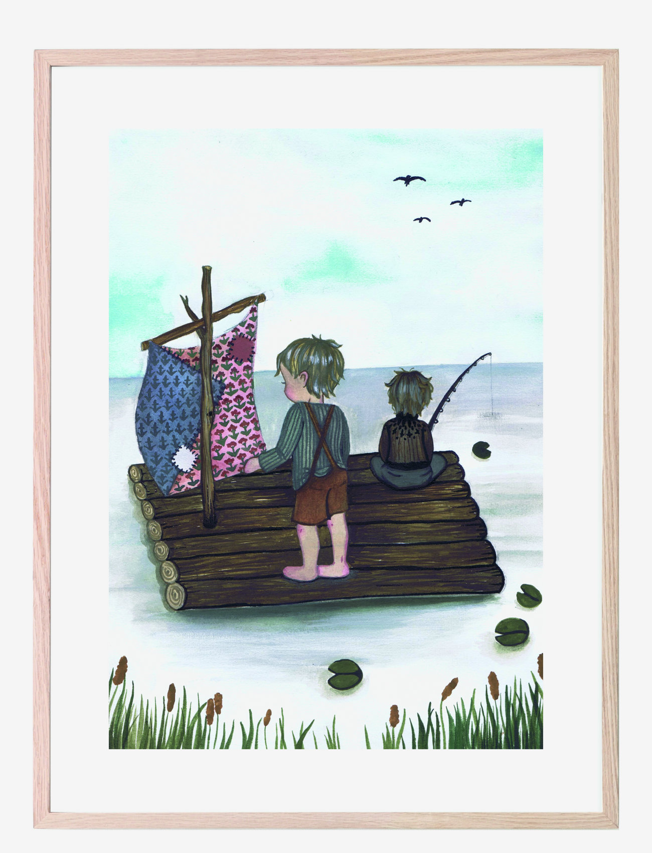 That's Mine - Poster Raft fishing 30x40 - friendship - multicolor - 0