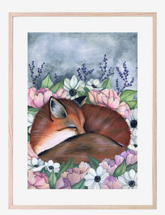 Poster Flower field fox 30x40, That's Mine