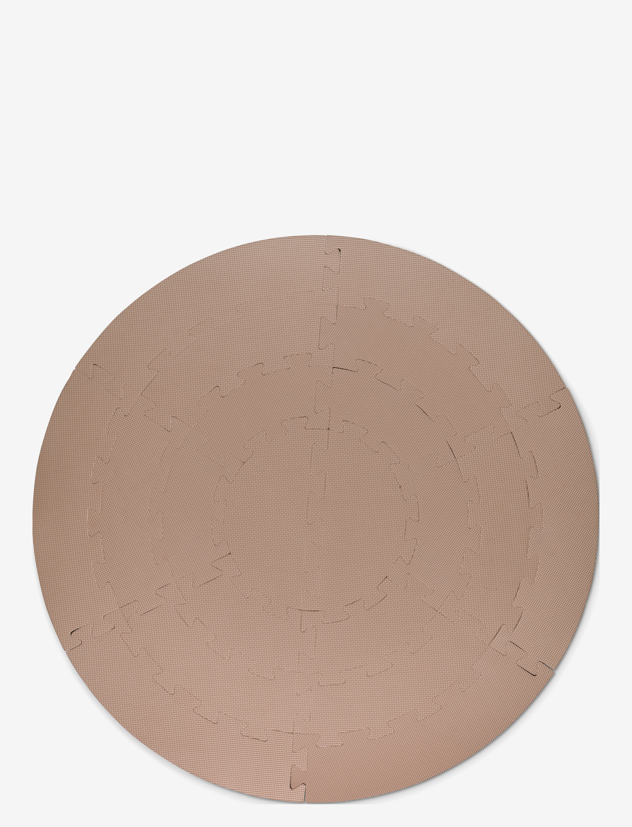 Foam Play Mat Round Light Brown
