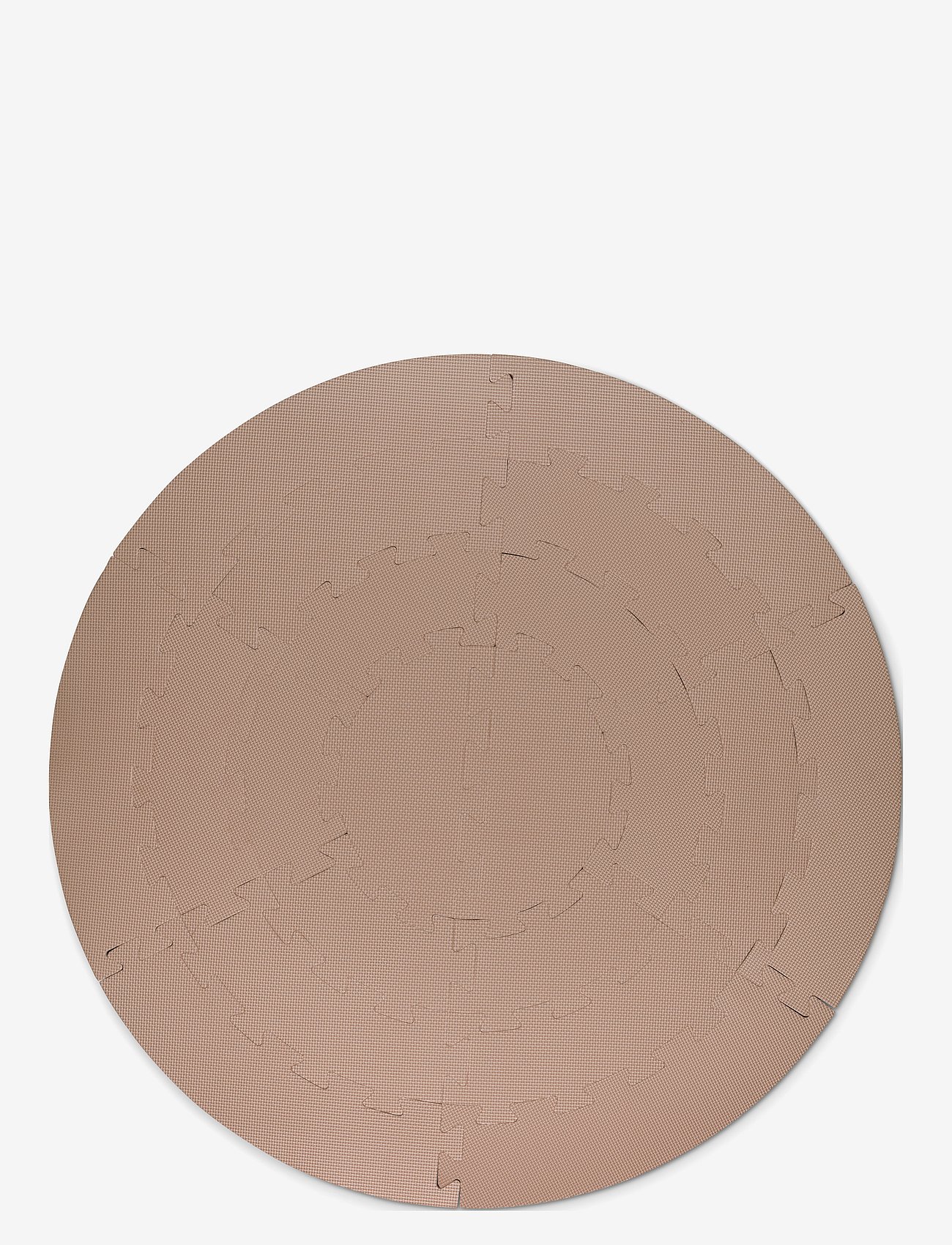 Foam Play Mat Round Light Brown