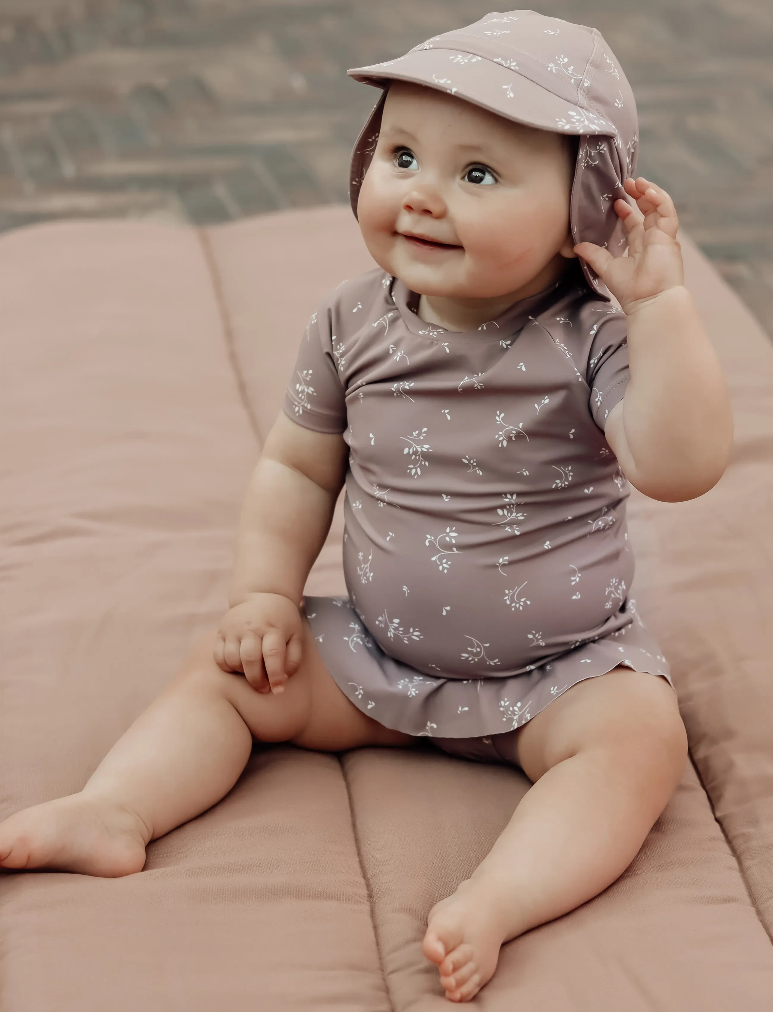 That's Mine - Sasha swim t-shirt - badtoppar - secret garden cocoa - 2