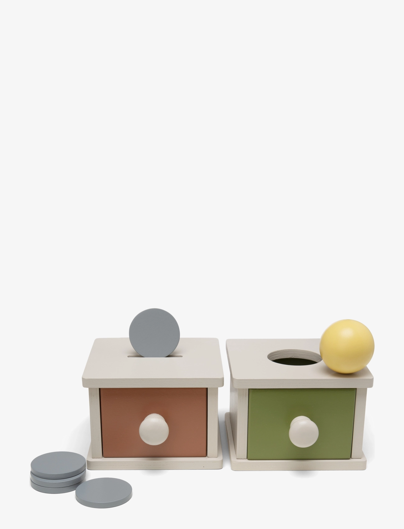 THAT'S MINE Wooden Sorting Boxes 2-Pack Braun - One Size - Kinder