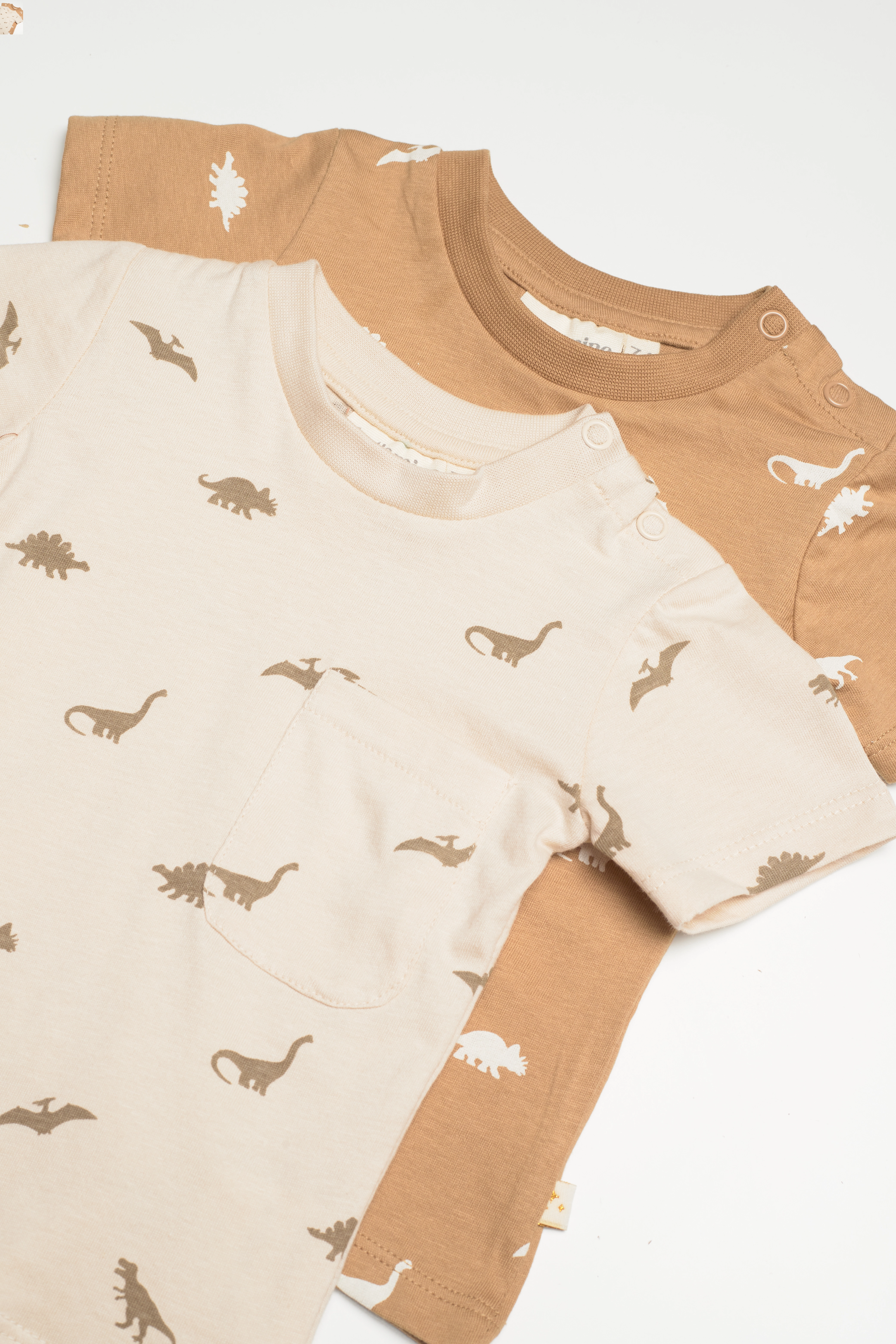 That's Mine - Tino T-Shirt 2-Pack - dinosaur kelp/oatmeal - 1