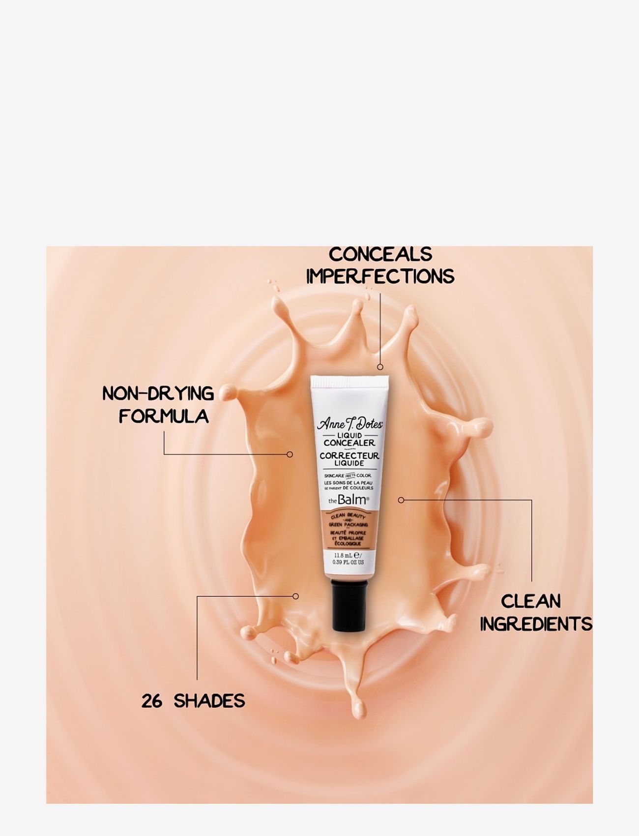 The Balm - Anne T. Dotes Liquid Concealer - bliv klar til date night - #3 light warm fair - 1