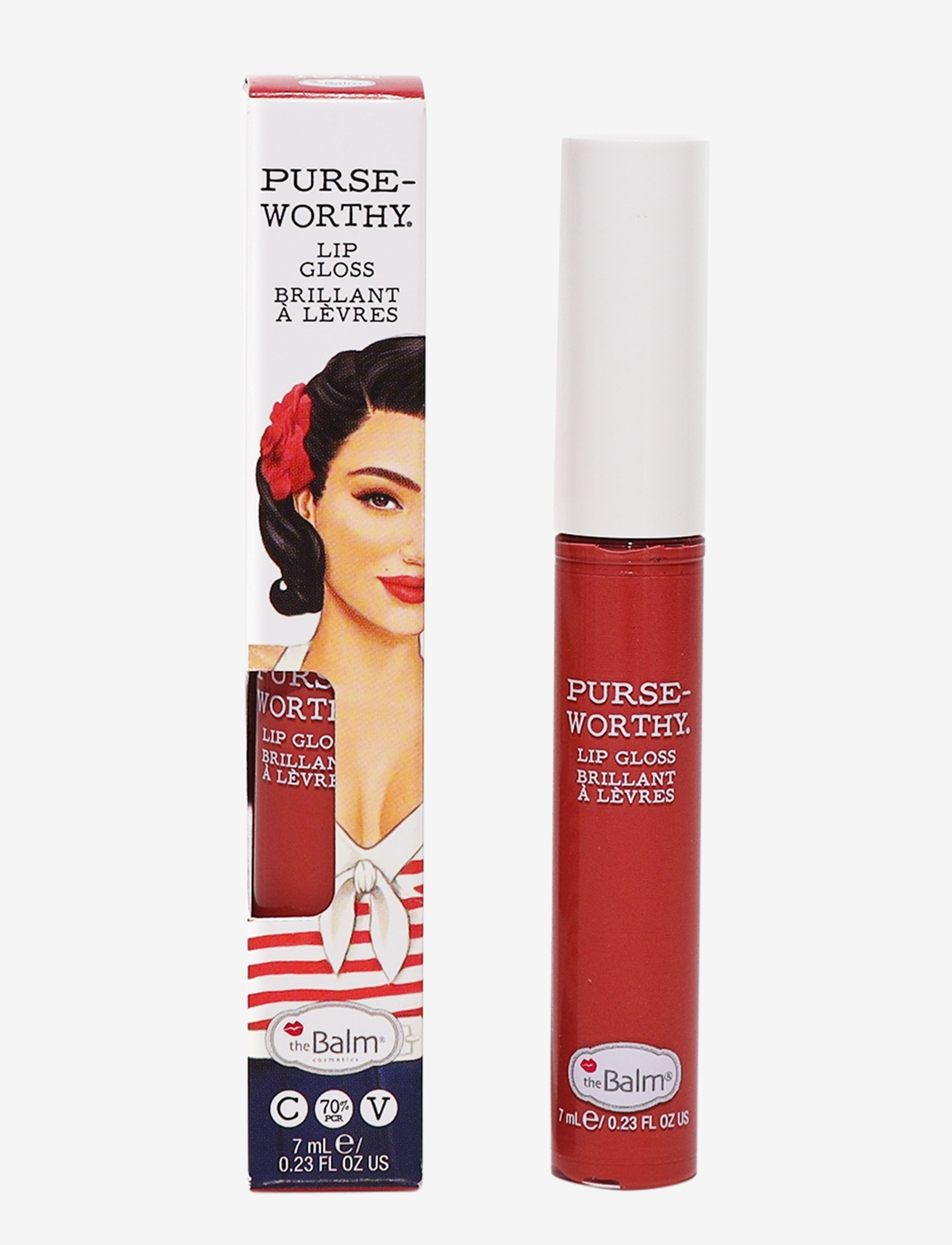 The Balm Purseworthy Lip Gloss Tote, Lipgloss, Rød, Str: 8 ML