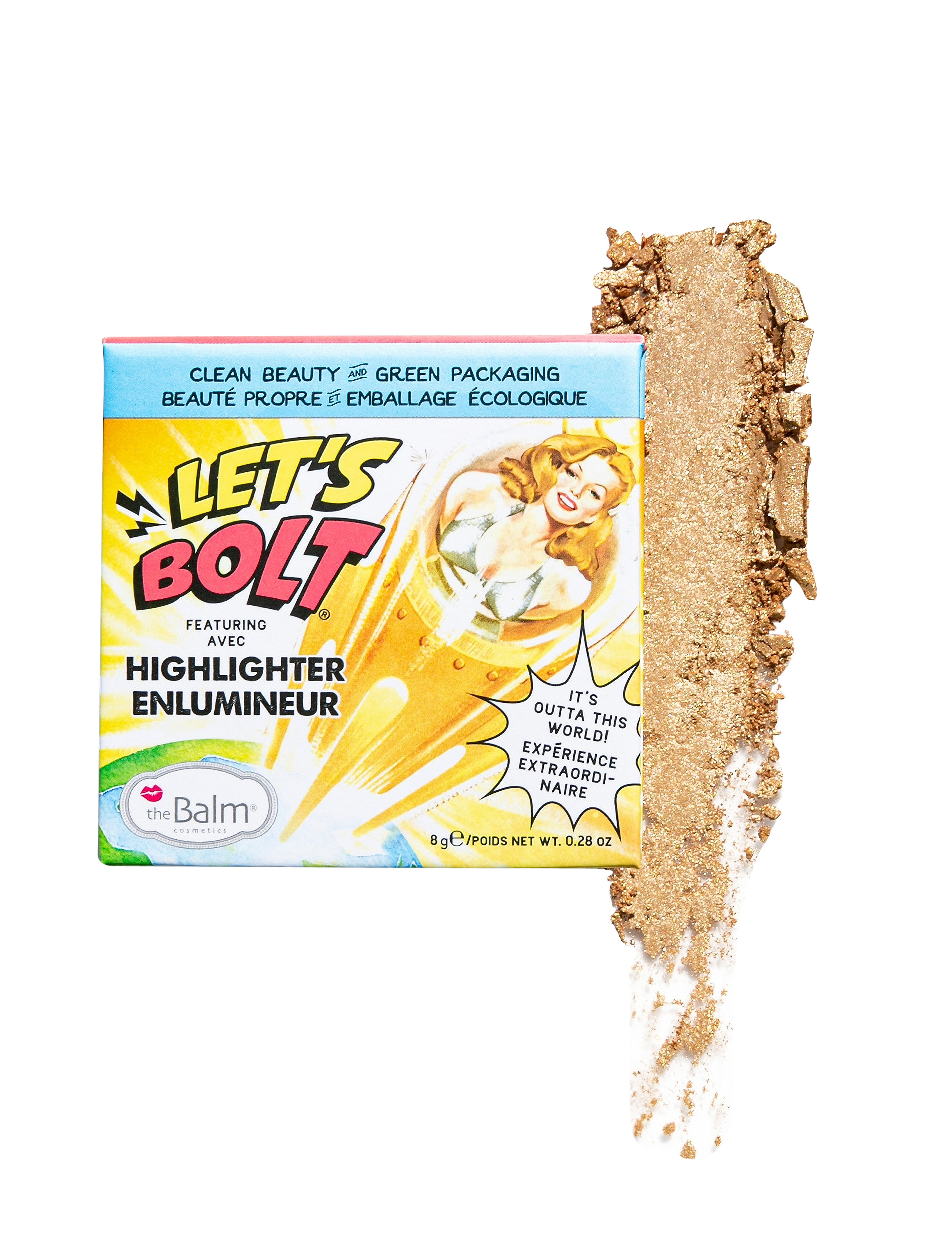 The Balm Let's Bolt Highlighter, 8 g, Gold, Ansigt > Highlighter, Dame