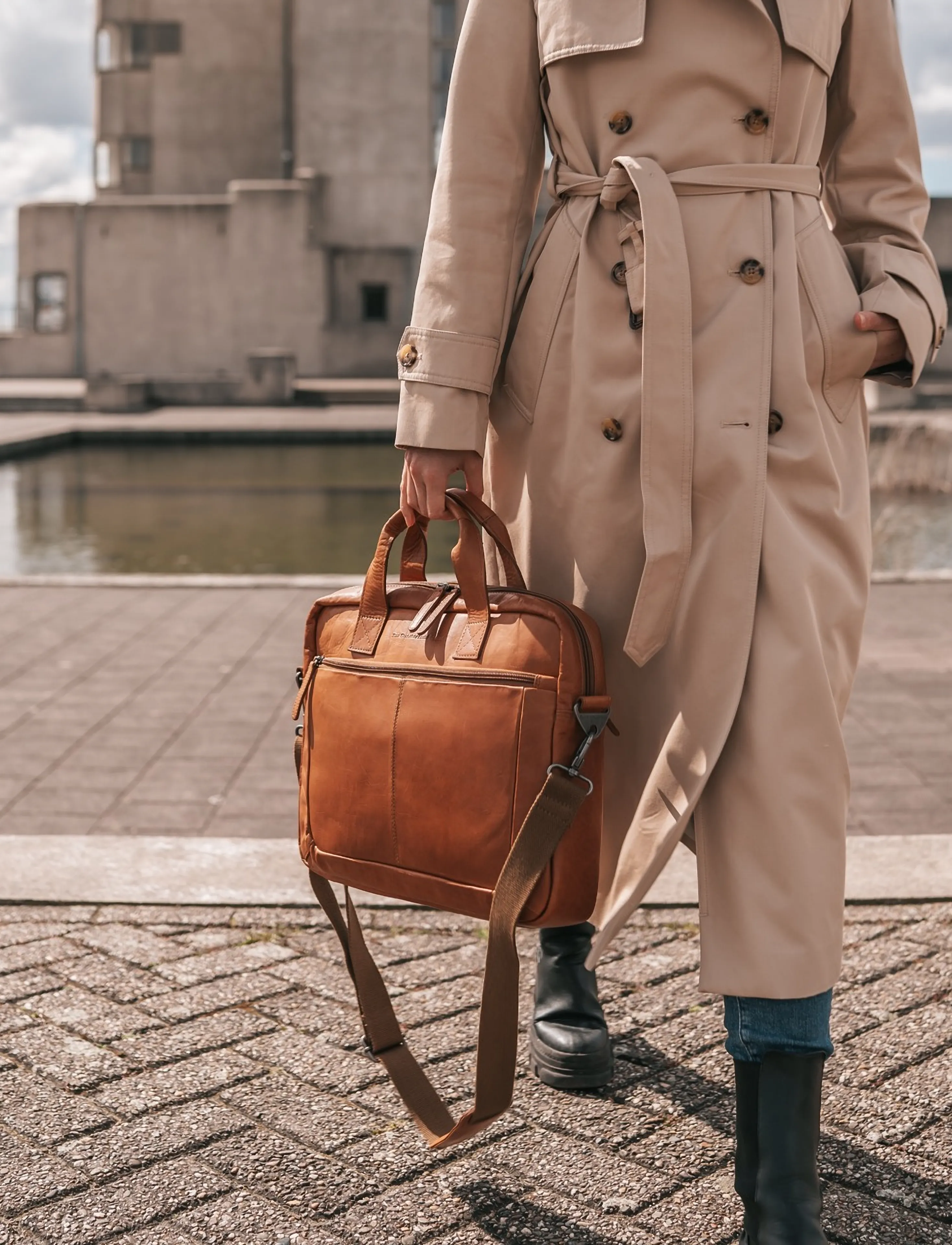 The Chesterfield Brand - Calvi Bag Black - cognac - 0