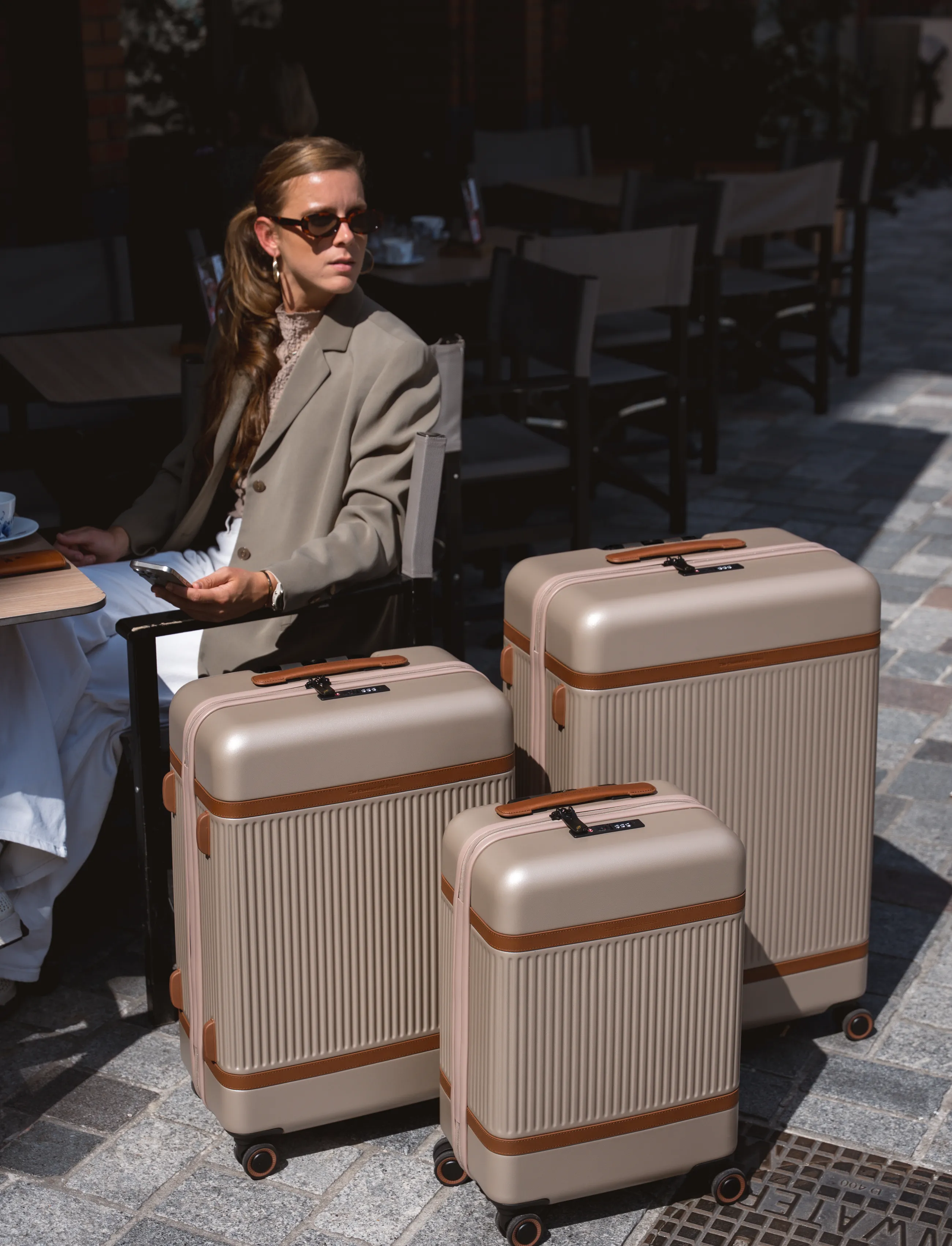 The Chesterfield Brand - Zuna Suitcase Set Champagne - essentials - champagne - 0