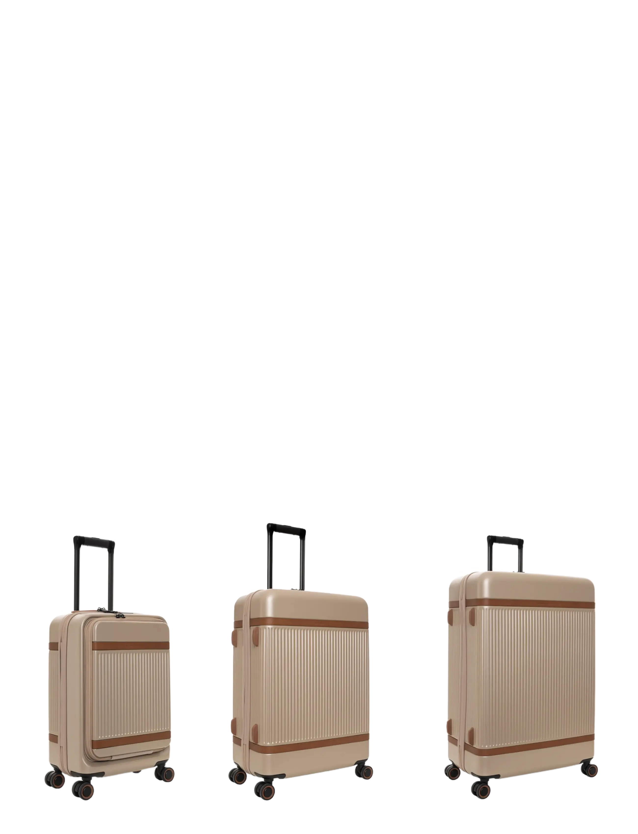 The Chesterfield Brand Zuna Suitcase Set Urban Graphite - Bags - CHAMPAGNE / beige