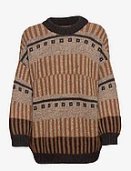 Ethno Sweater - BROWN