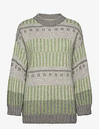 Ethno Sweater - FOREST GREEN