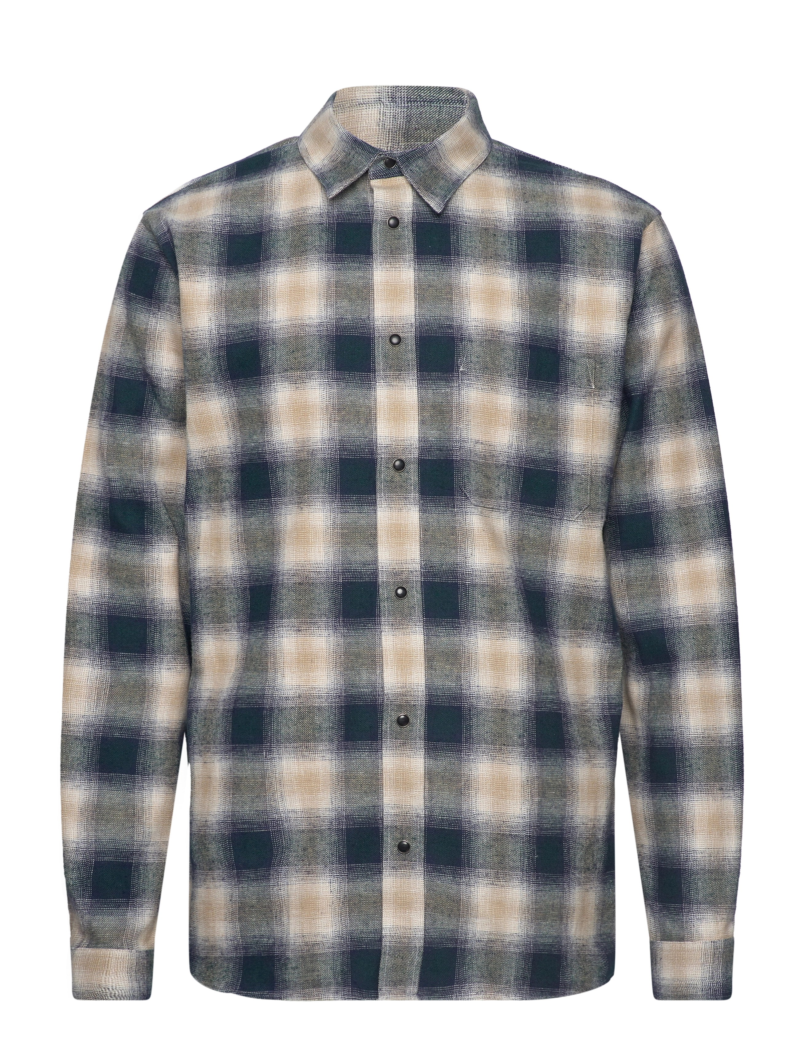The Kooples Long-Sleeve Checked Shirt - Särgid - GREEN / NAVY / WHITE / navy