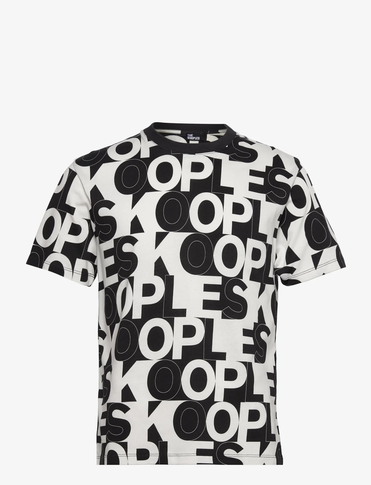 The Kooples - T-SHIRT MC - kortærmede t-shirts - black/white - 0