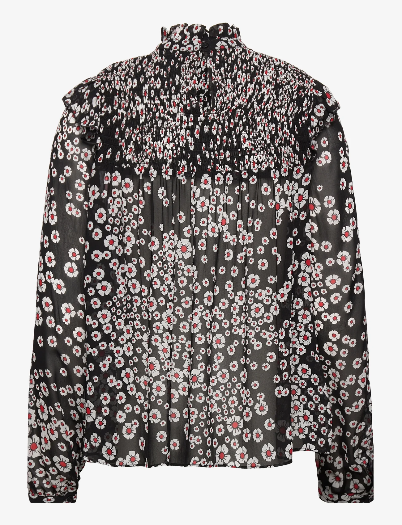 The Kooples - TOP - blouses met lange mouwen - black / pink - 0