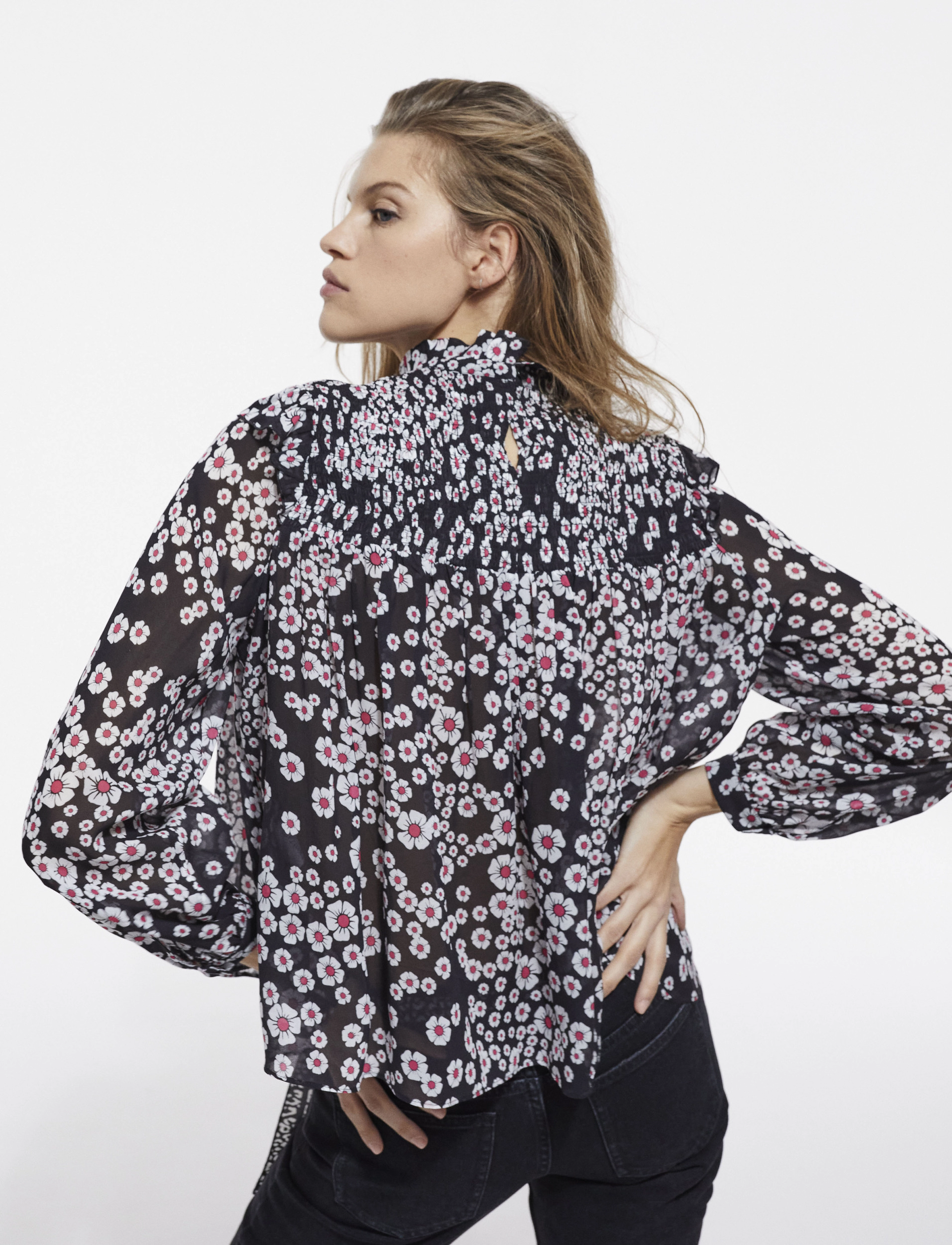 The Kooples - TOP - langærmede bluser - black / pink - 3
