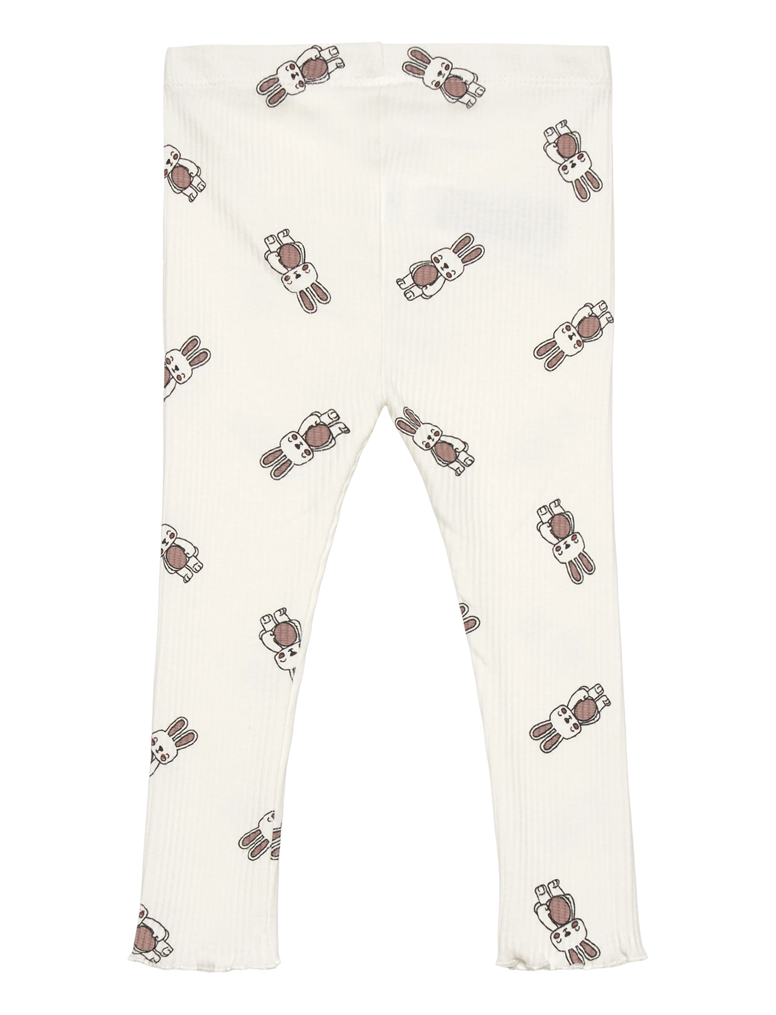 THE NEW SIBLINGS - TNSBPippa Rib Leggings - leggings - cloud dancer aop - 1