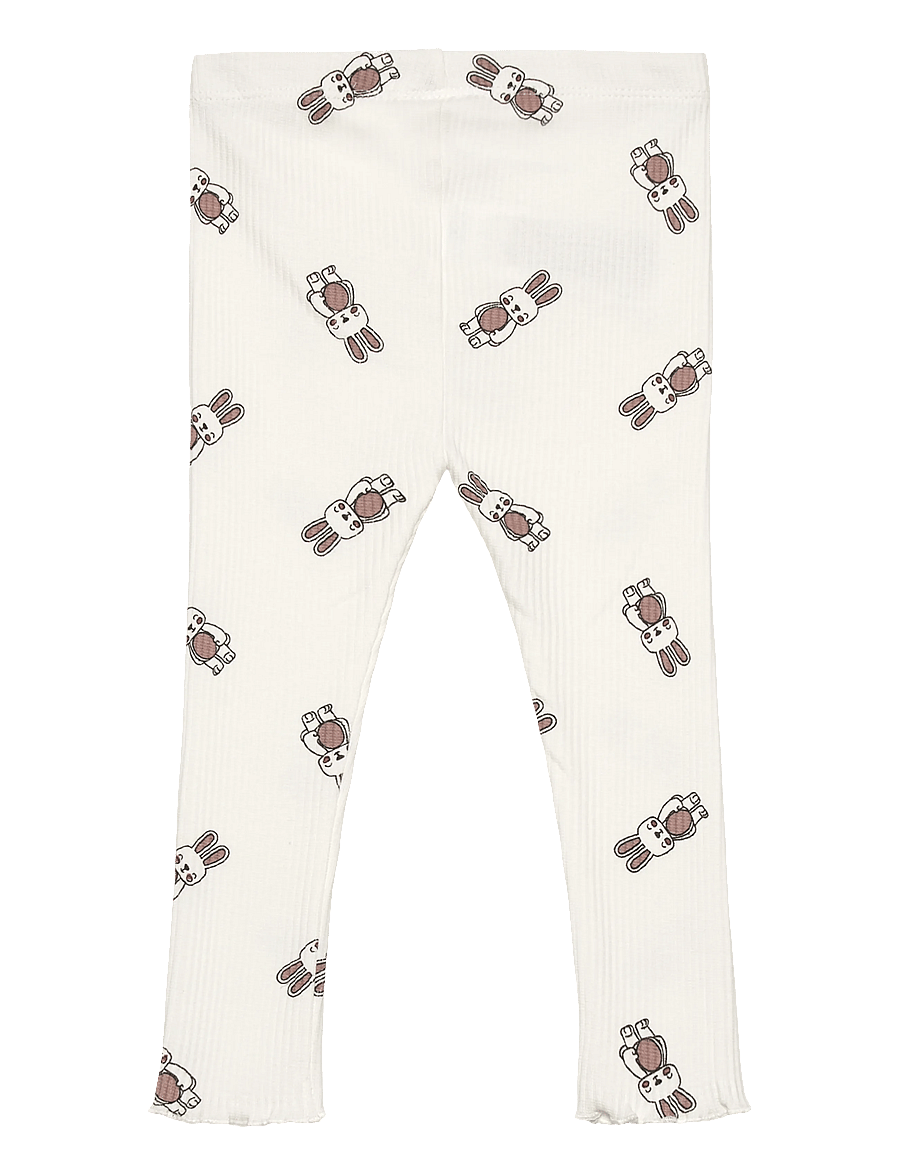 THE NEW SIBLINGS - TNSBPippa Rib Leggings - leggings - cloud dancer aop - 1