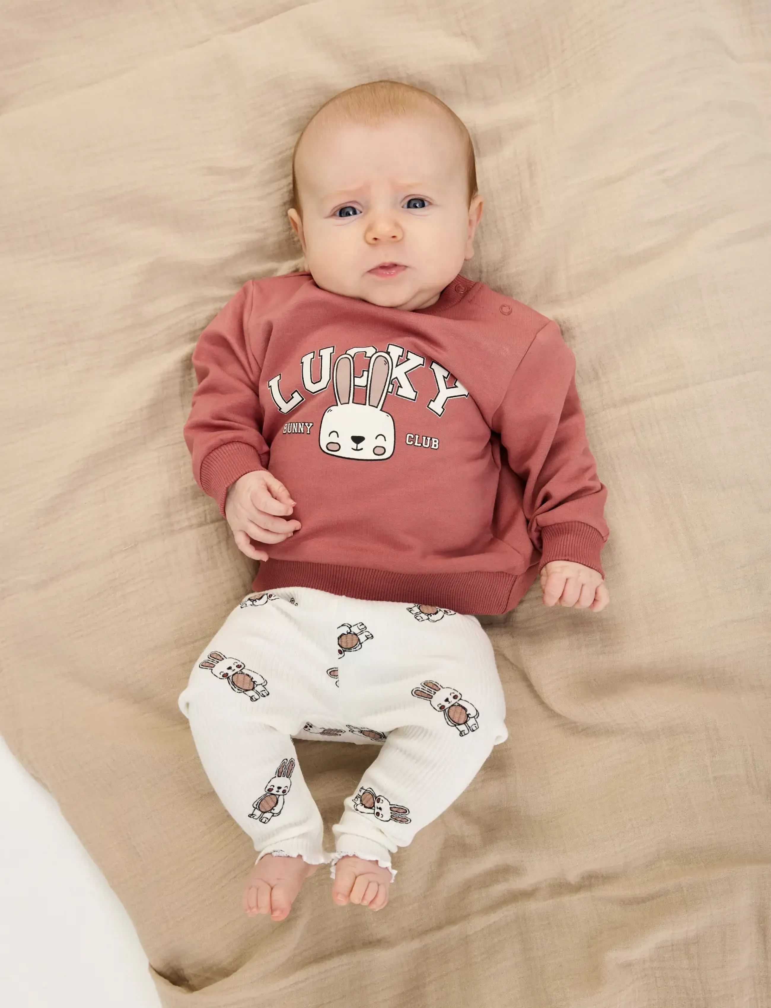 THE NEW SIBLINGS - TNSBPippa Rib Leggings - autumn clothing - cloud dancer aop - 4
