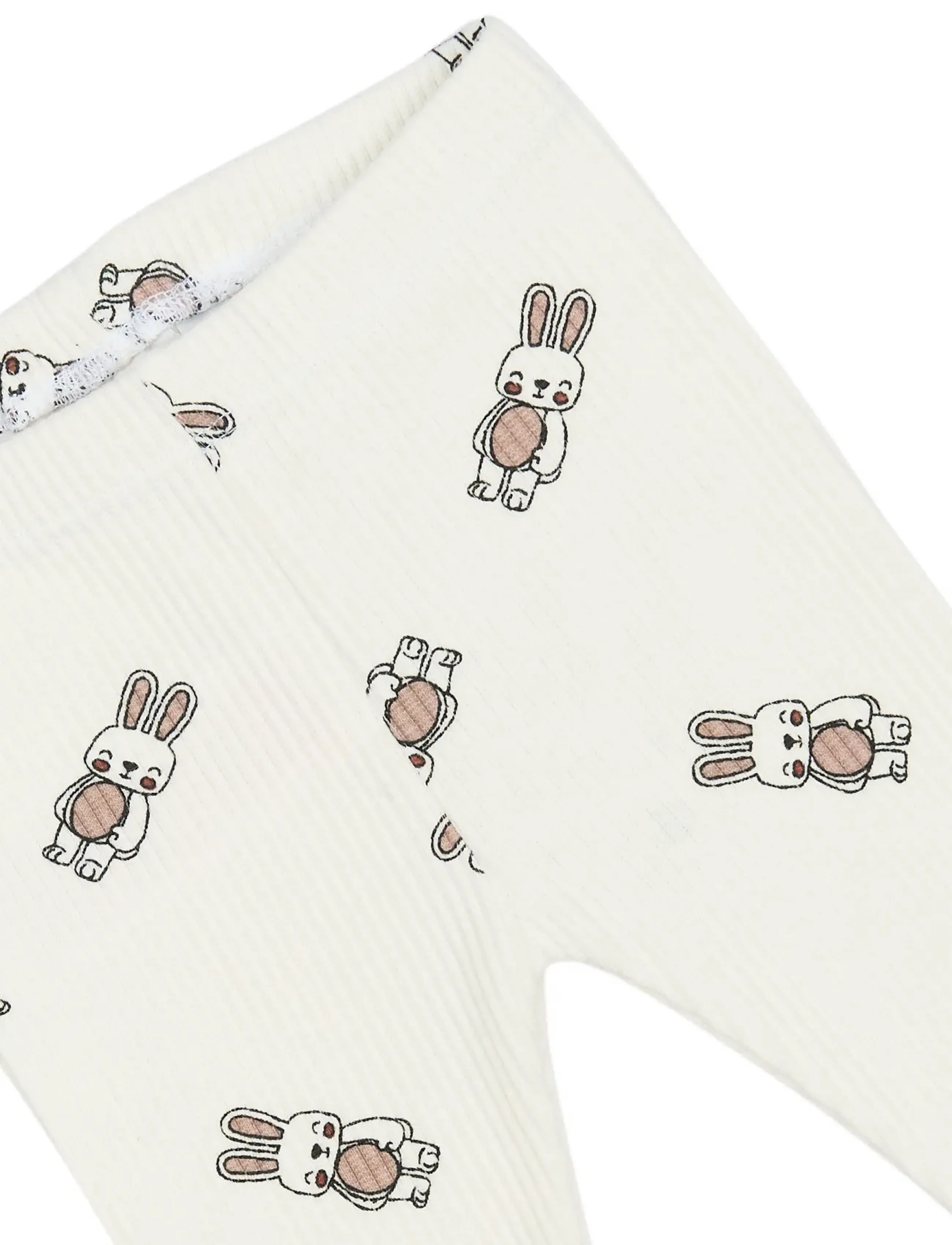 THE NEW SIBLINGS - TNSBPippa Rib Leggings - autumn clothing - cloud dancer aop - 5