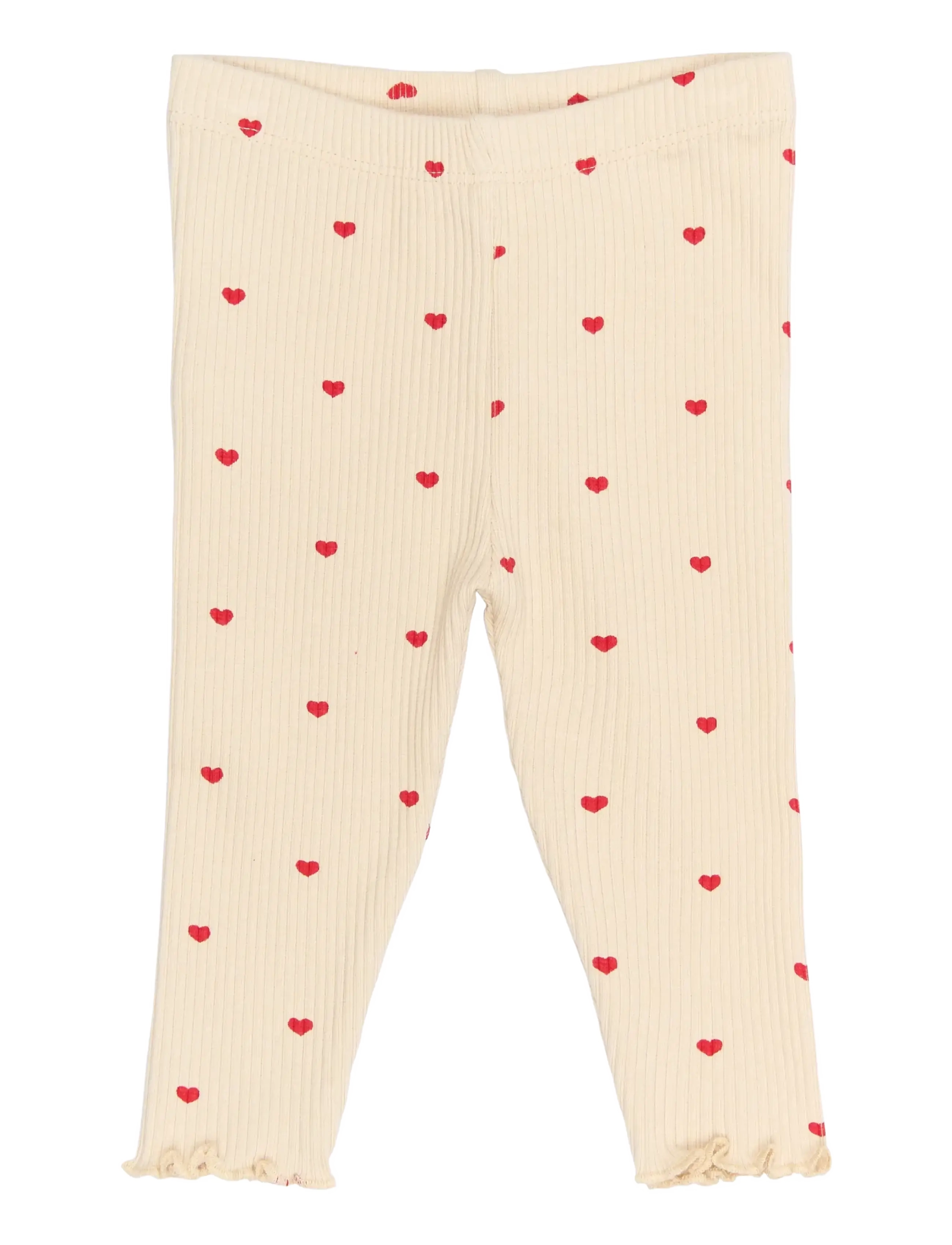 THE NEW SIBLINGS TNSBRhea Rib Leggings - Clothing - GARDENIA AOP / cream