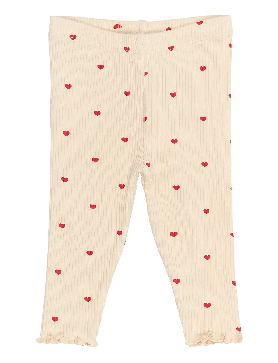 THE NEW SIBLINGS - TNSBRhea Rib Leggings - leggings - gardenia aop - 0