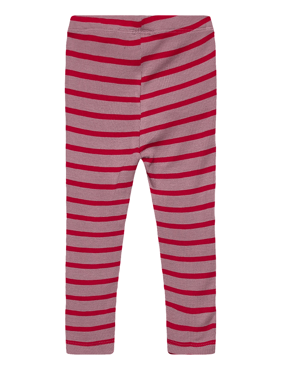 THE NEW SIBLINGS - TNSBRie Rib Leggings - mauve shadows striped - 1