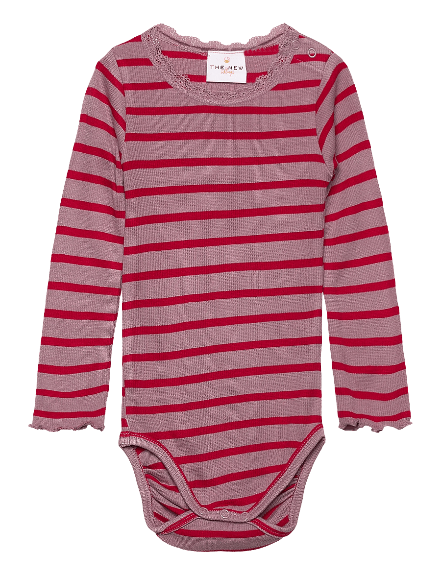THE NEW SIBLINGS - TNSBRie L_S Rib Body - einkaufen nach alter von - mauve shadows striped - 0