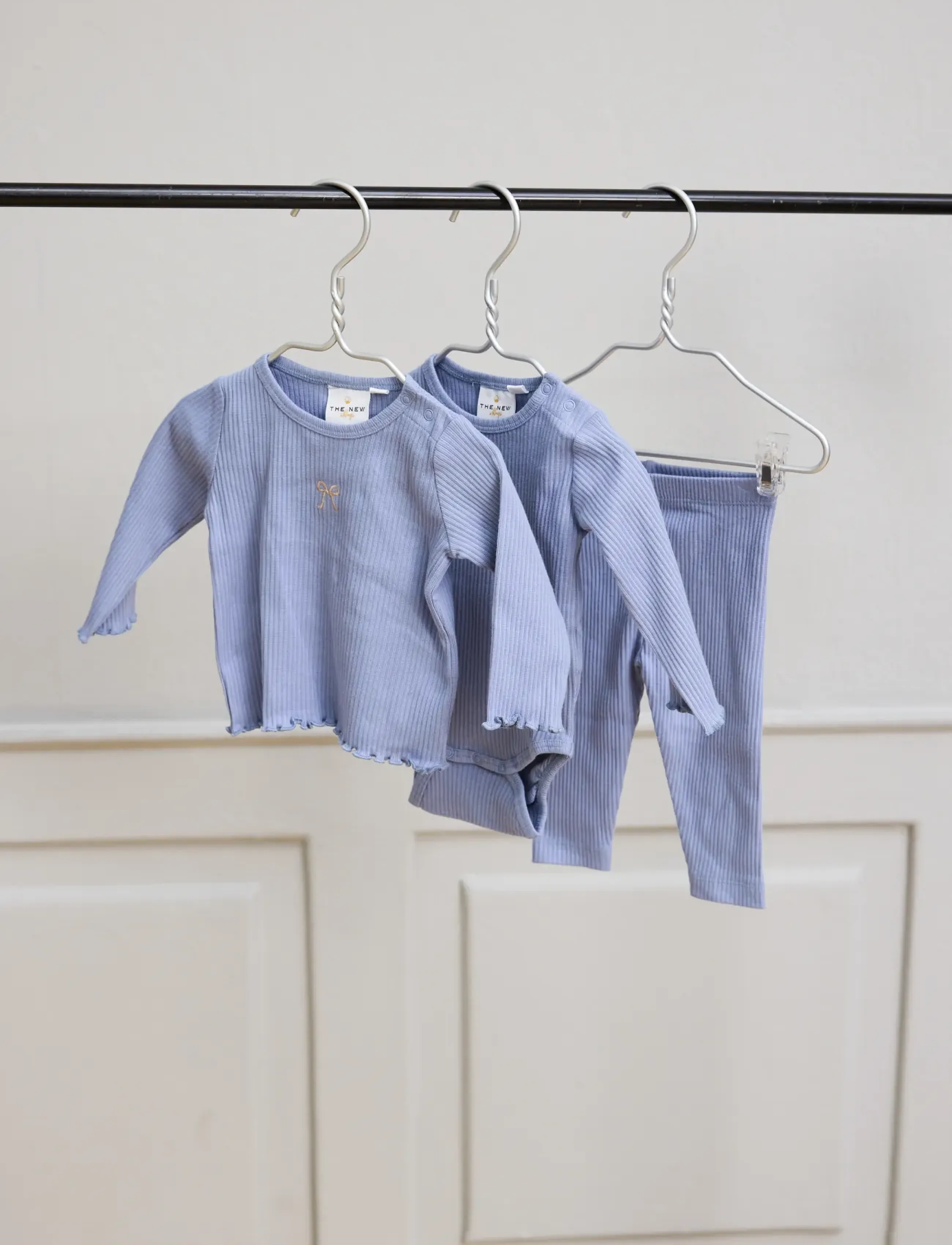 THE NEW SIBLINGS TNSBRianna L_S Rib Tee - Long-sleeved t-shirts - TEMPEST / blue