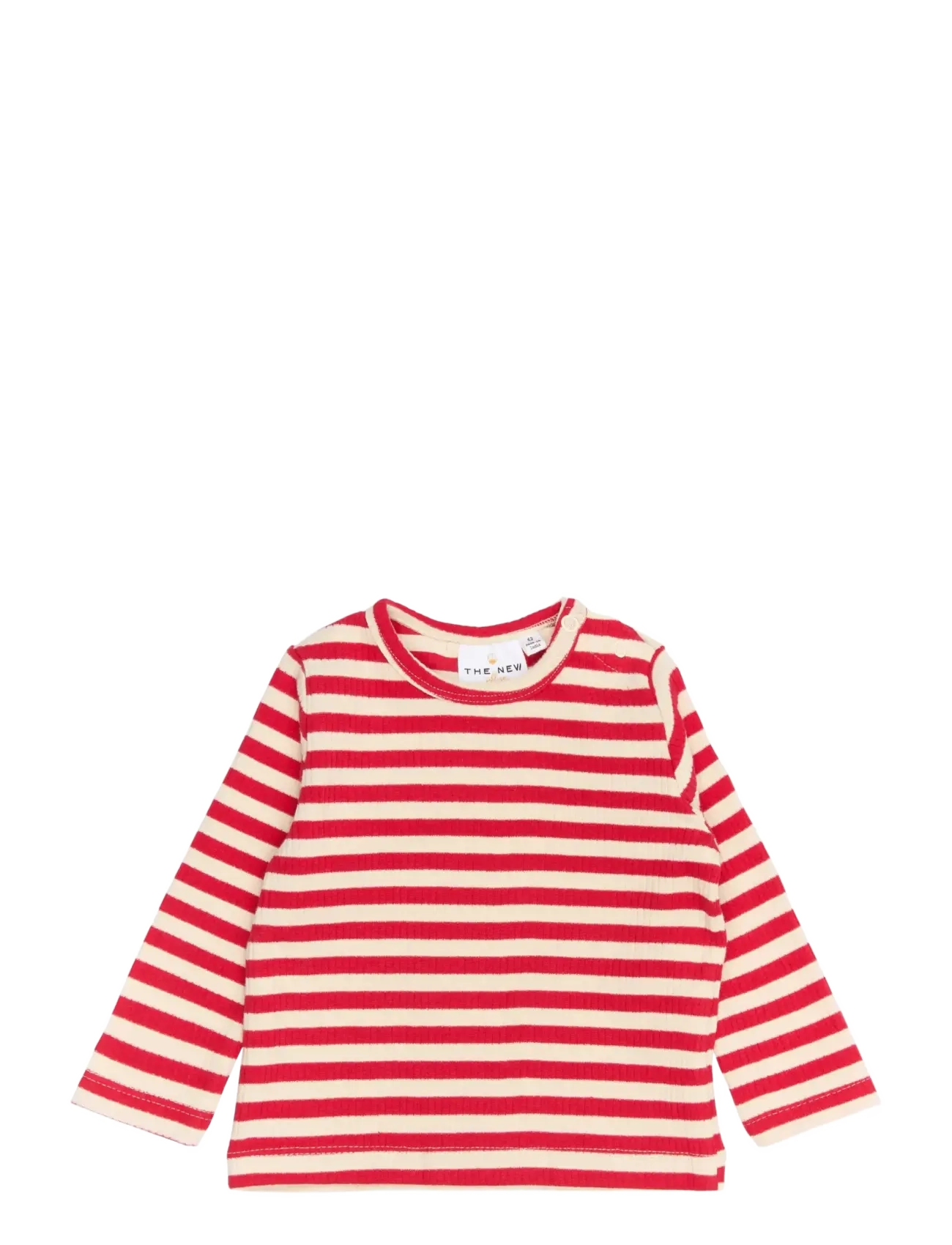 THE NEW SIBLINGS TNSBFro L_S Rib Tee - Baby 44-92 - SKI PATROL STRIPED / red