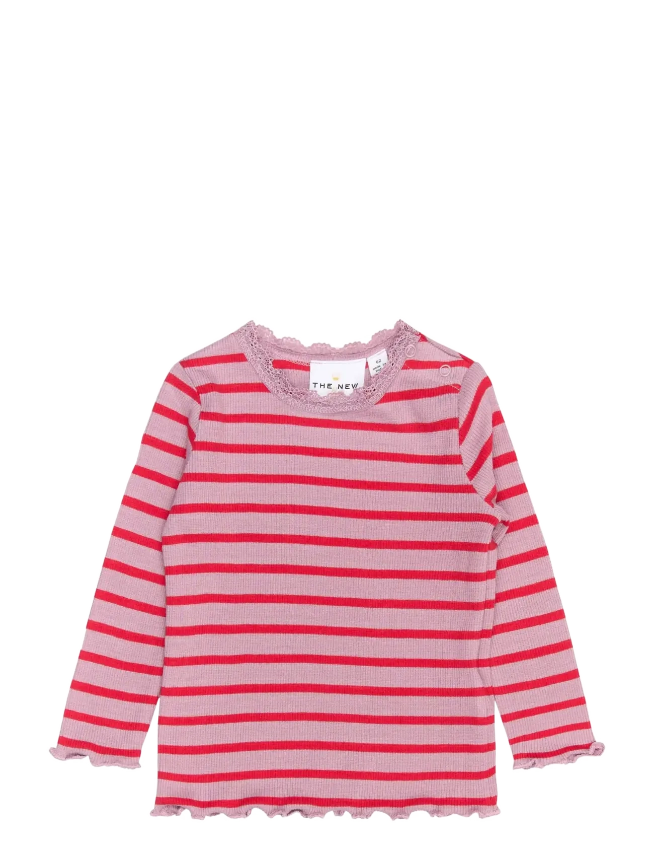 THE NEW SIBLINGS TNSBRie L_S Rib Tee - Baby 44-92 - MAUVE SHADOWS STRIPED / purple