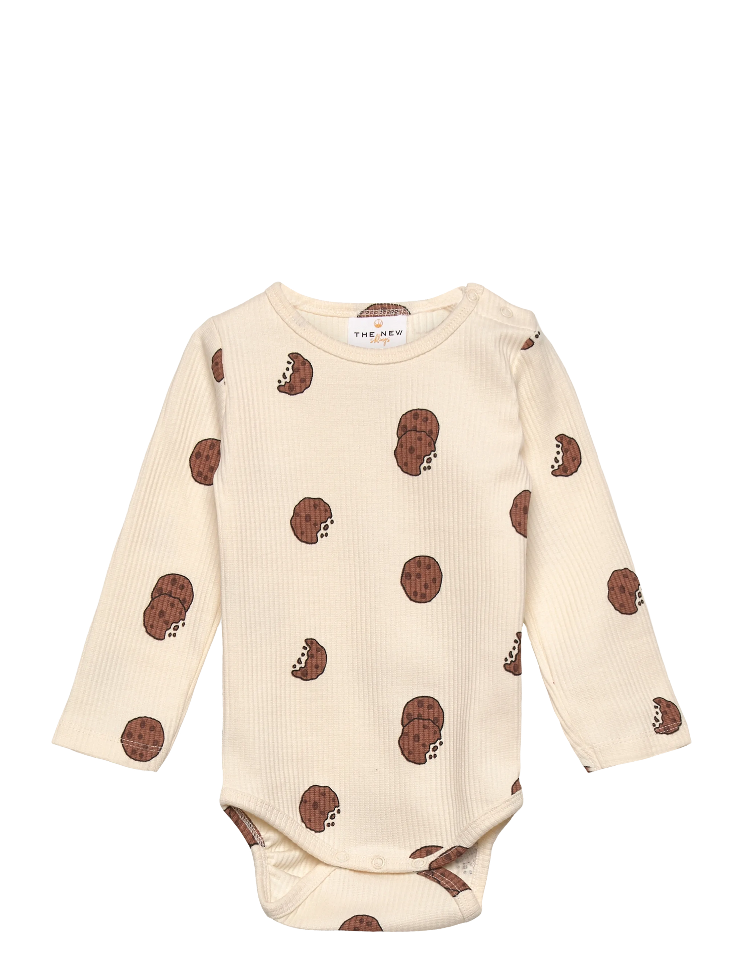 THE NEW SIBLINGS TNSBRyan L_S Rib Body - Kleidung - GARDENIA AOP / cream