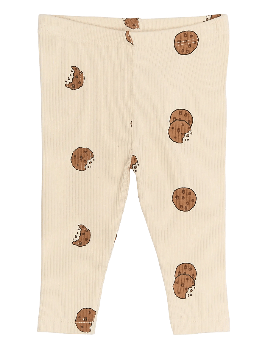 THE NEW SIBLINGS - TNSBRyan Rib Leggings - leggings - gardenia aop - 0