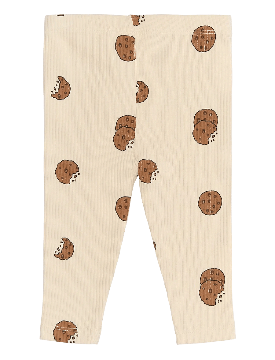 THE NEW SIBLINGS - TNSBRyan Rib Leggings - leggings - gardenia aop - 1
