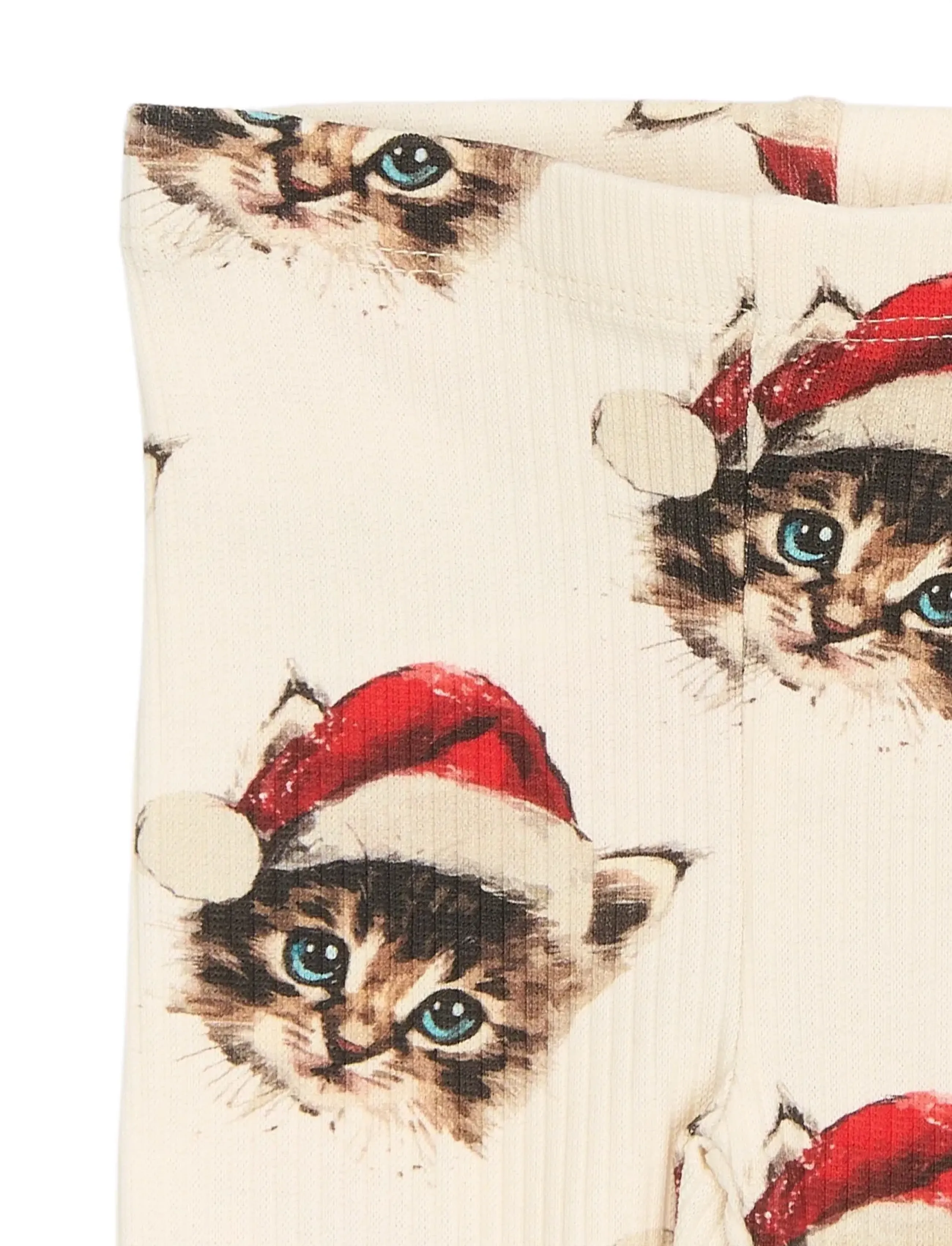 THE NEW SIBLINGS - TNSBHoliday Rib Leggings - höstkläder - gardenia cat aop - 2