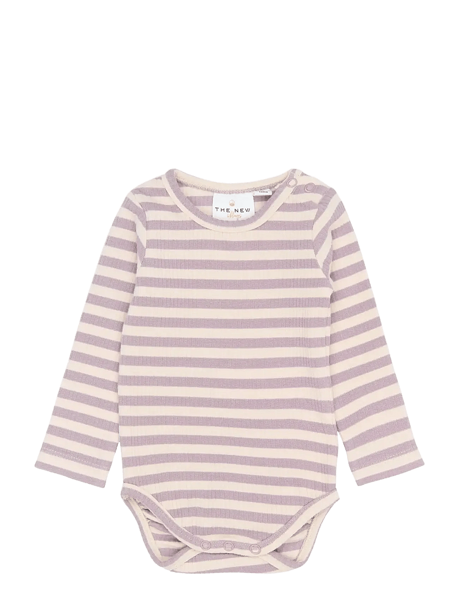 THE NEW SIBLINGS - TNSBFro L_S Rib Body - langärmelige bodys - sea fog striped - 0