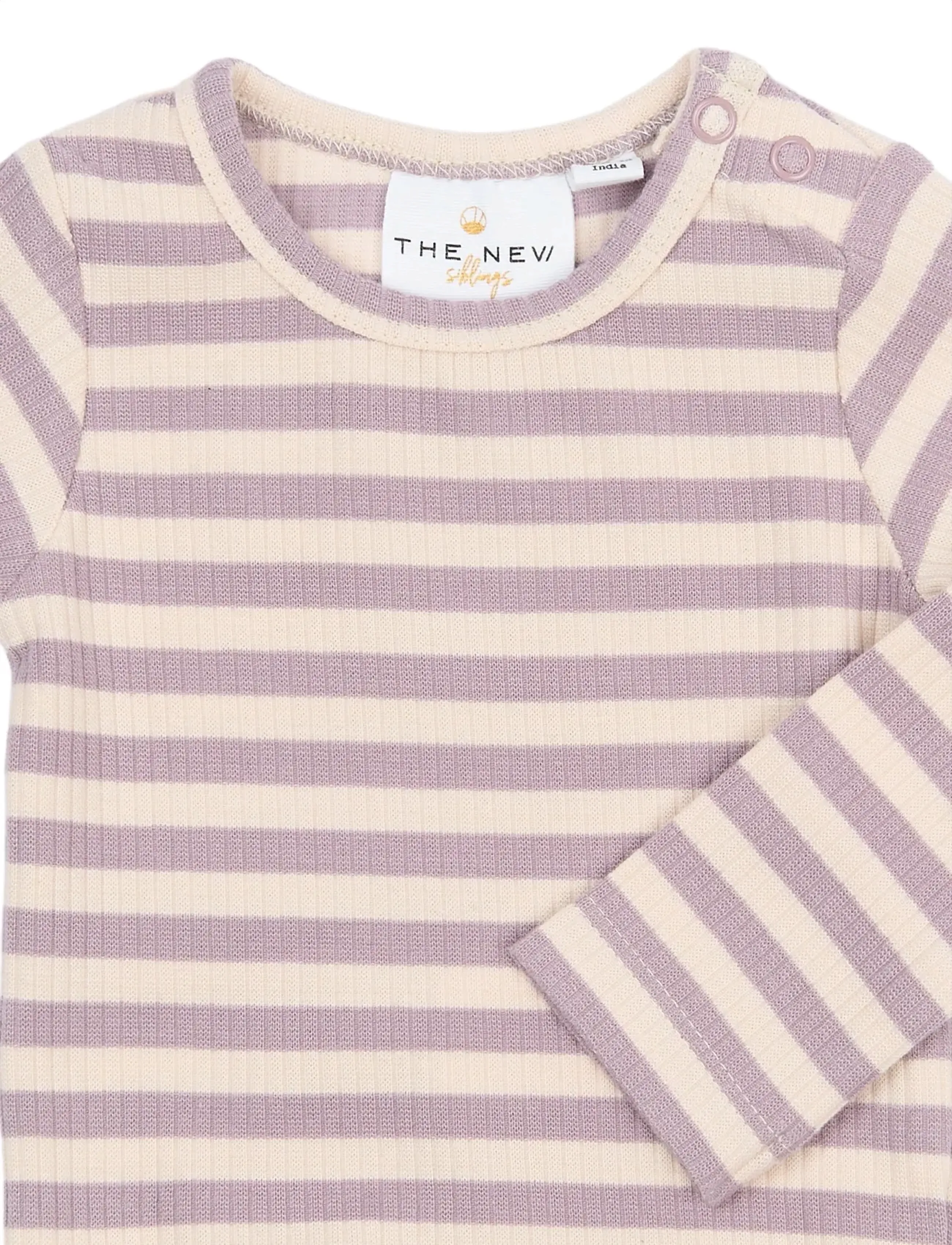 THE NEW SIBLINGS - TNSBFro L_S Rib Body - langærmede bodyer - sea fog striped - 2