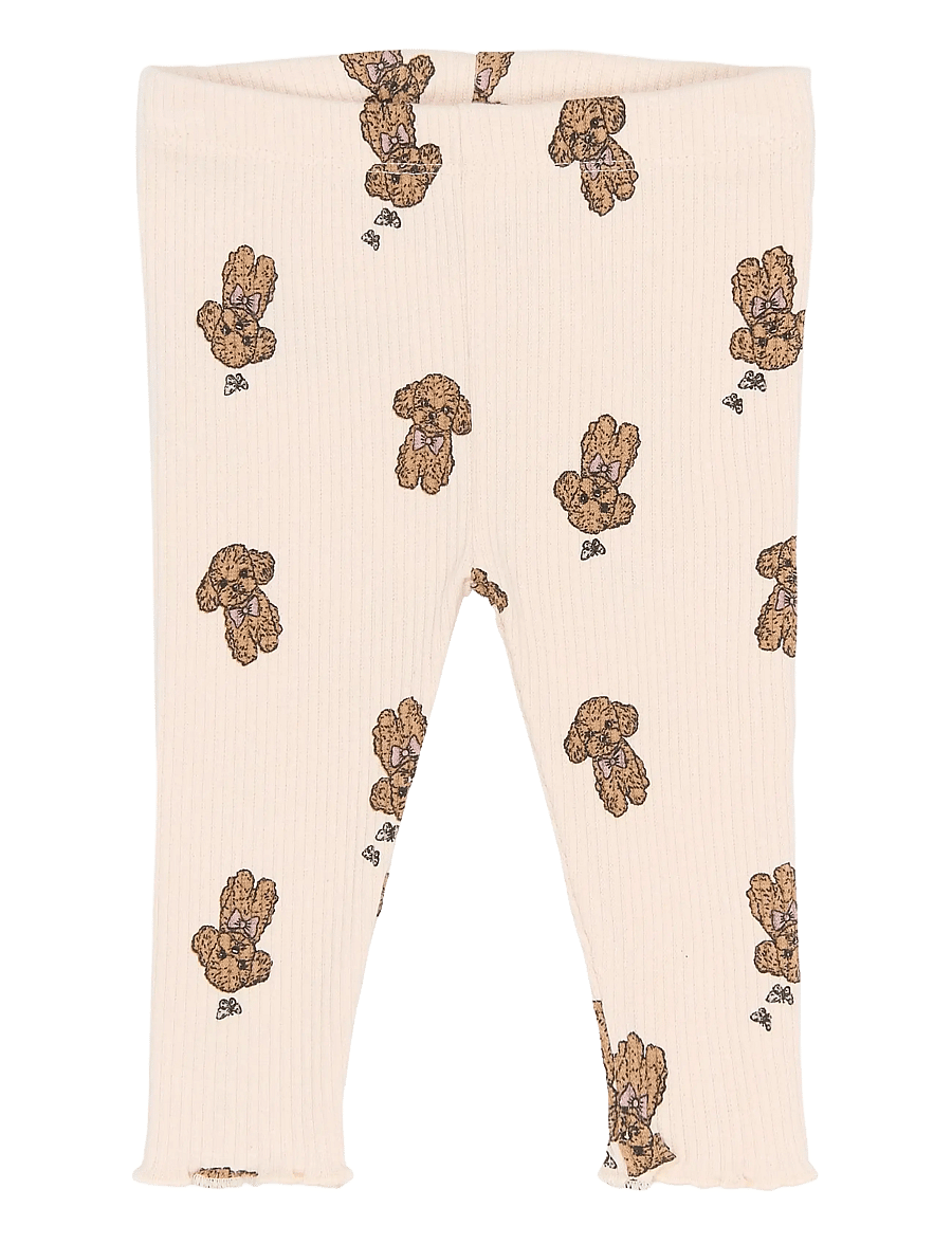 THE NEW SIBLINGS - TNSBSona Rib Leggings - leggings - silver peony aop - 0