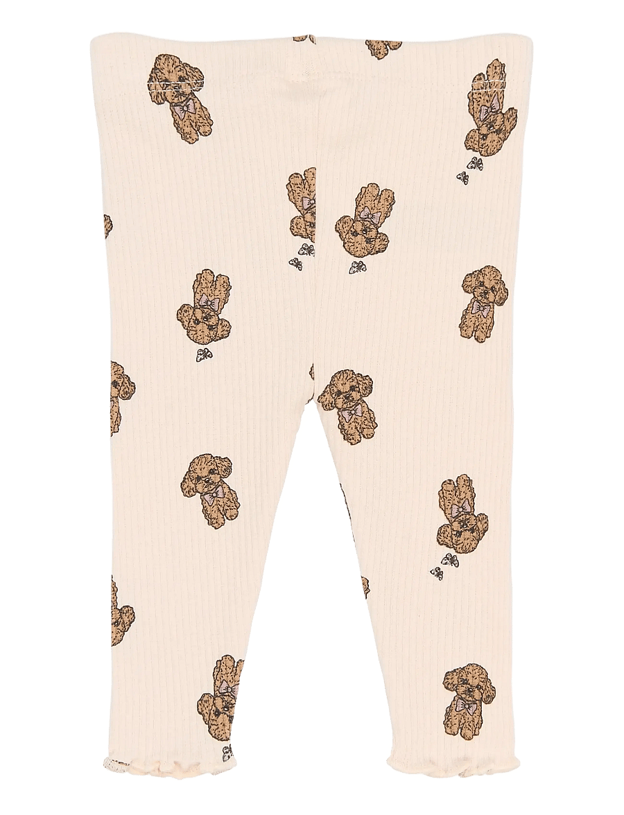 THE NEW SIBLINGS - TNSBSona Rib Leggings - leggings - silver peony aop - 1