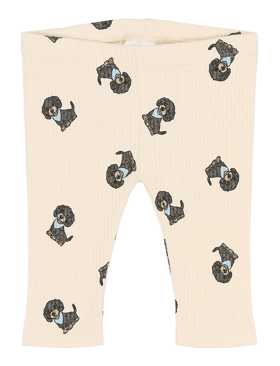 THE NEW SIBLINGS - TNSBSylvan Rib Leggings - leggings - gardenia aop - 0