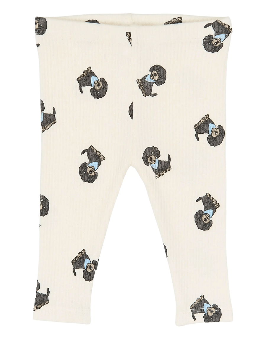 THE NEW SIBLINGS - TNSBSylvan Rib Leggings - rudens drabužiai - gardenia aop - 0