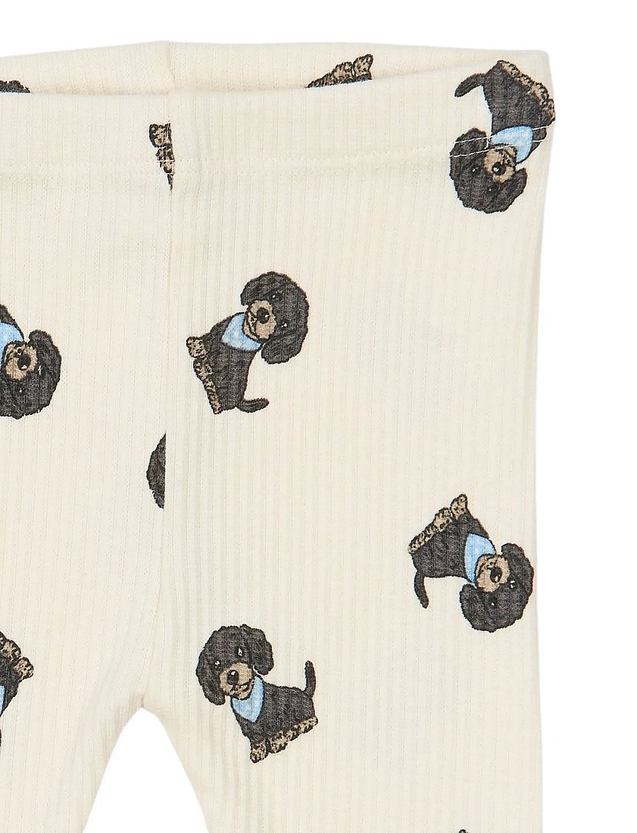 THE NEW SIBLINGS - TNSBSylvan Rib Leggings - rudens drabužiai - gardenia aop - 2