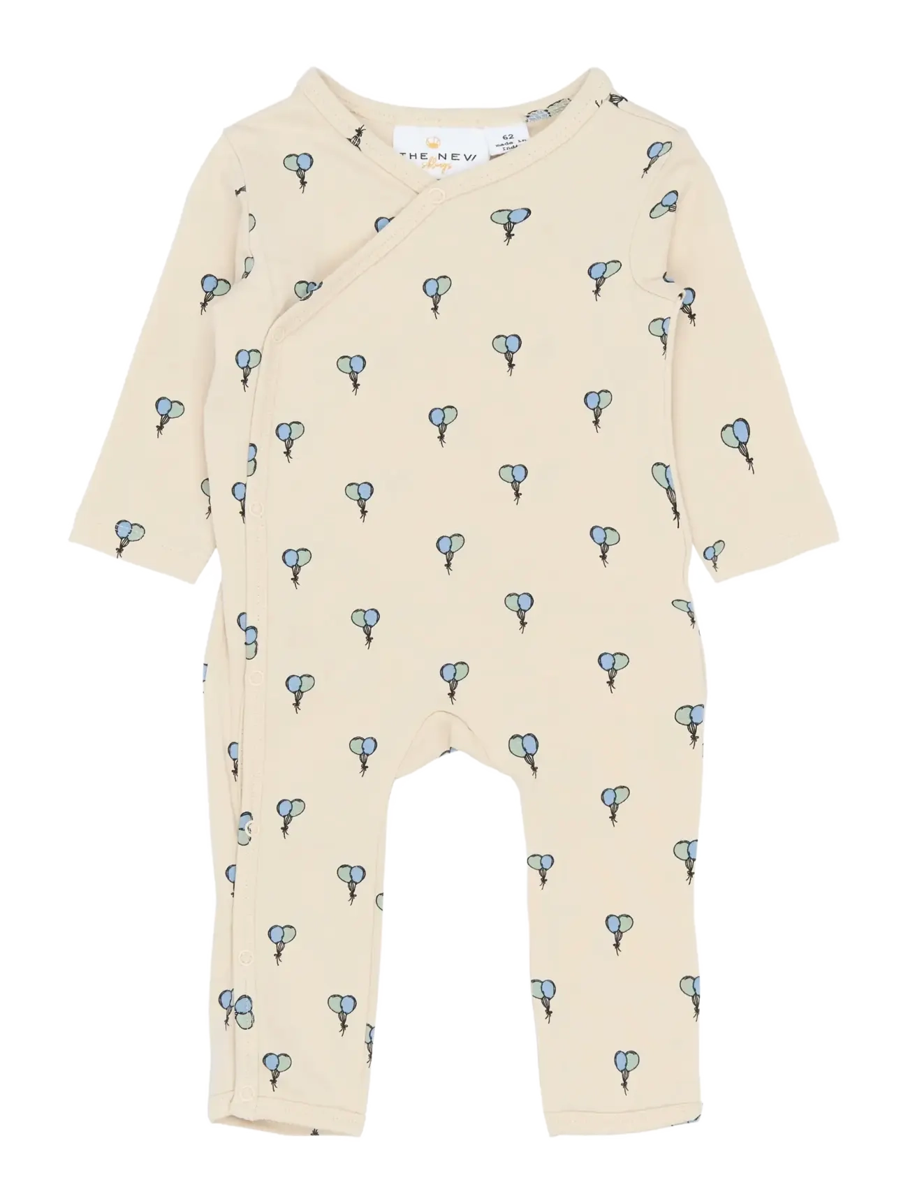 THE NEW SIBLINGS TNSBSoon L_S Wrap Jumpsuit - Baby 44-92 - GARDENIA AOP / cream