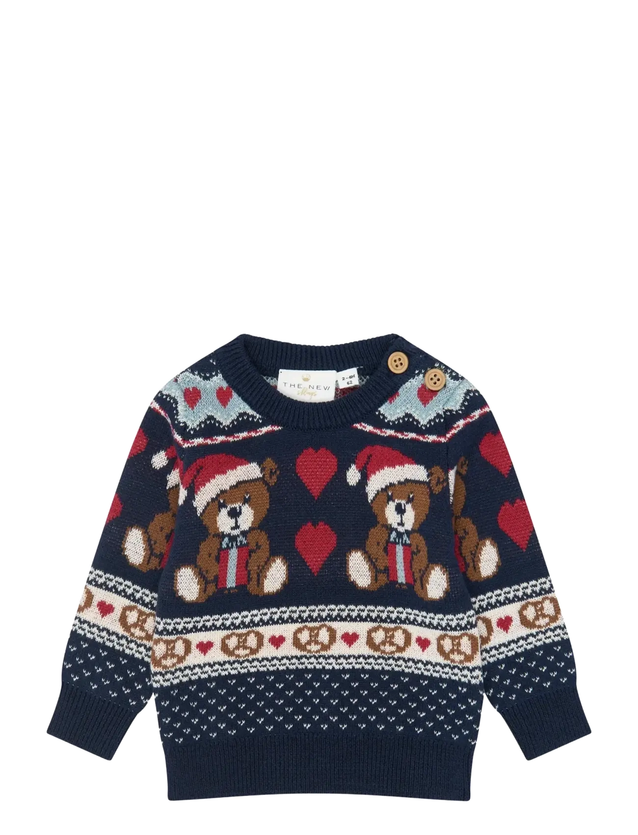 THE NEW SIBLINGS TNSBHoliday Jacquard Pullover - Shop by size - MULTI COLOUR / navy