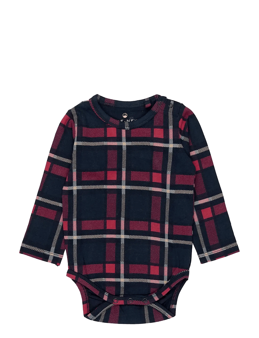 THE NEW SIBLINGS - TNSBHoliday Tartan L_S Body - långärmade bodies - navy blazer check - 1