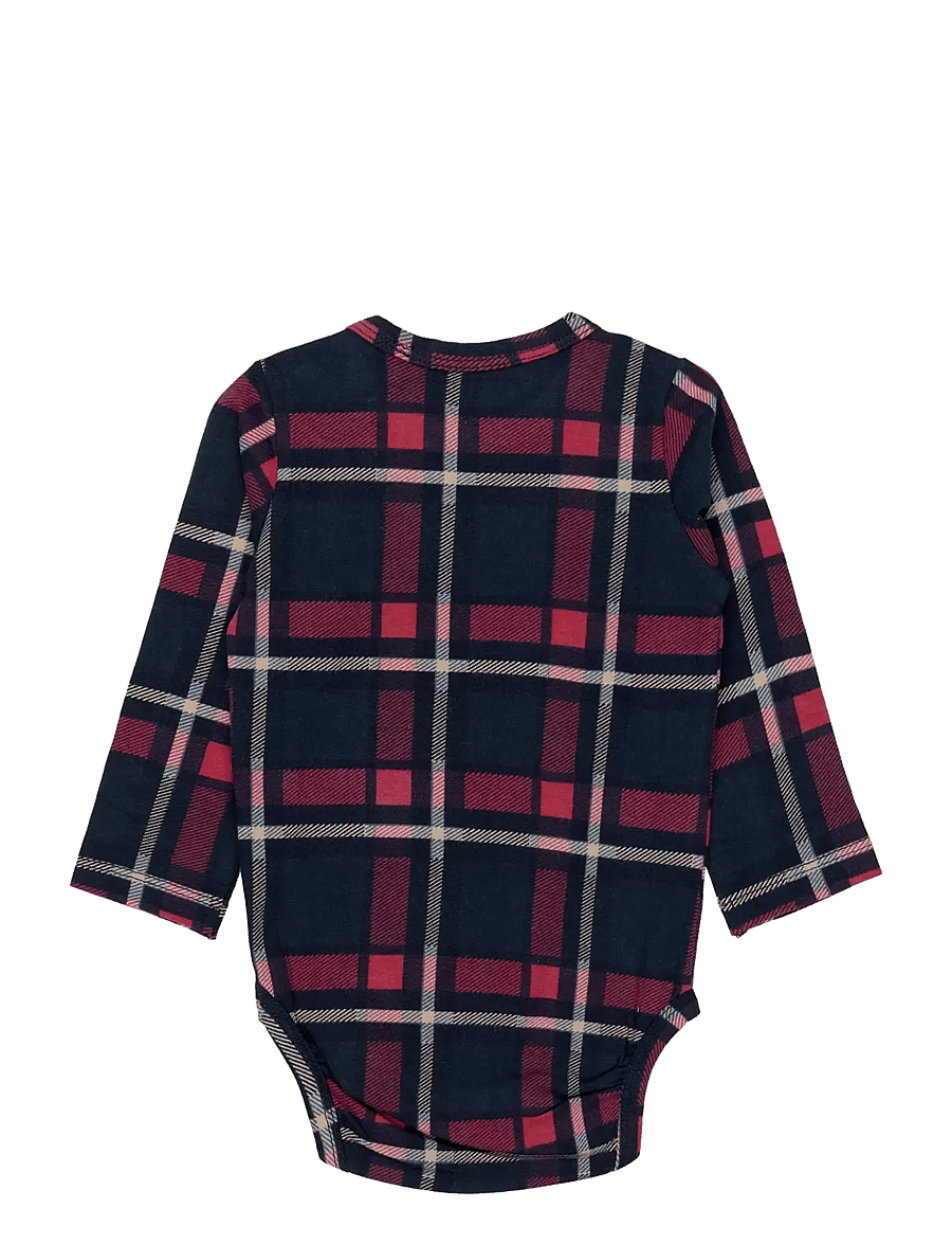 THE NEW SIBLINGS - TNSBHoliday Tartan L_S Body - långärmade bodies - navy blazer check - 2